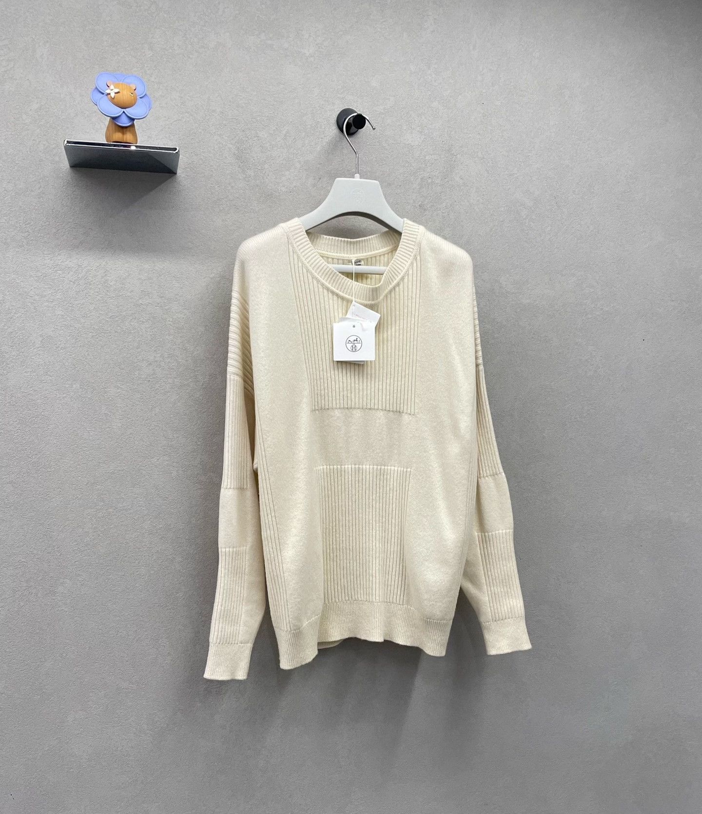 Hermes New Hermes Cream White Knit Sweater Size XS / US 0-2 / IT 36-38 - 3 Thumbnail