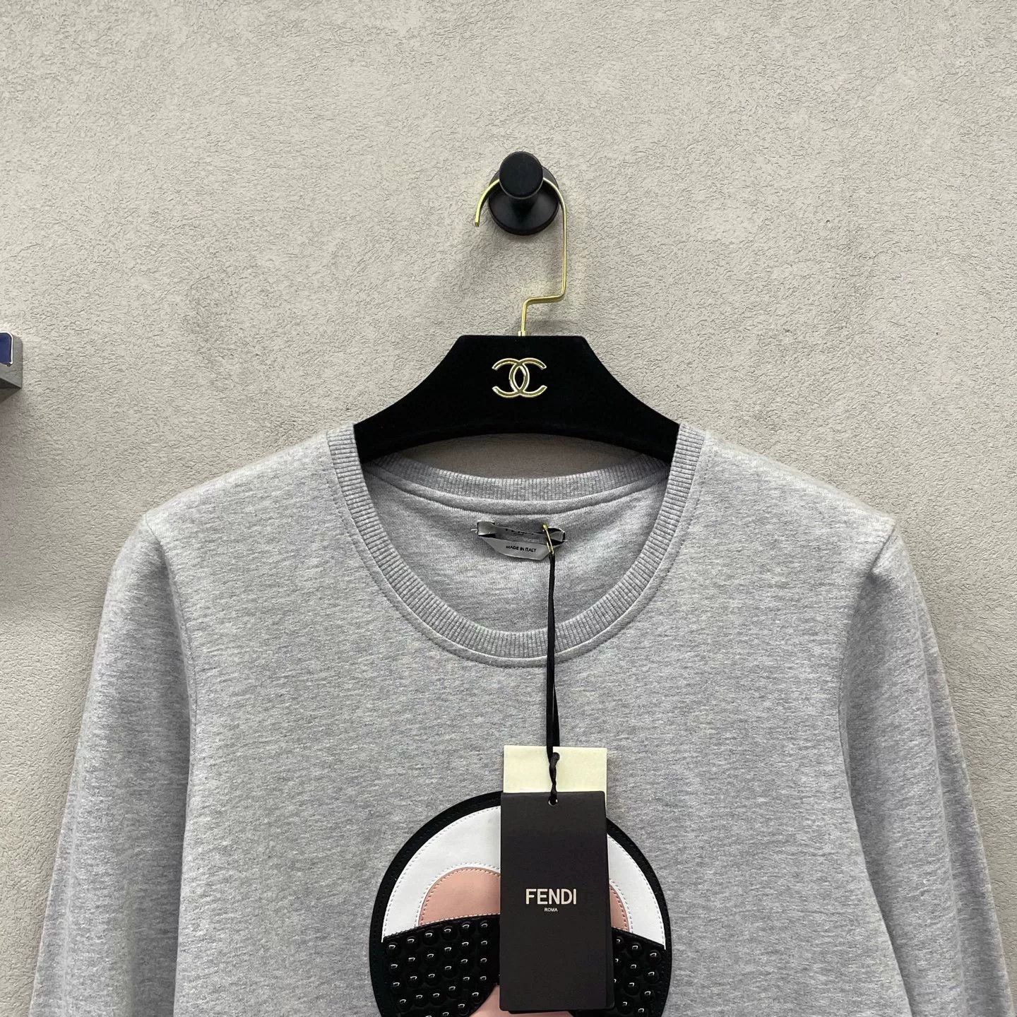 Fendi Fendi Gray Cartoon Print Sweatshirt Size S / US 4 / IT 40 - 4 Thumbnail