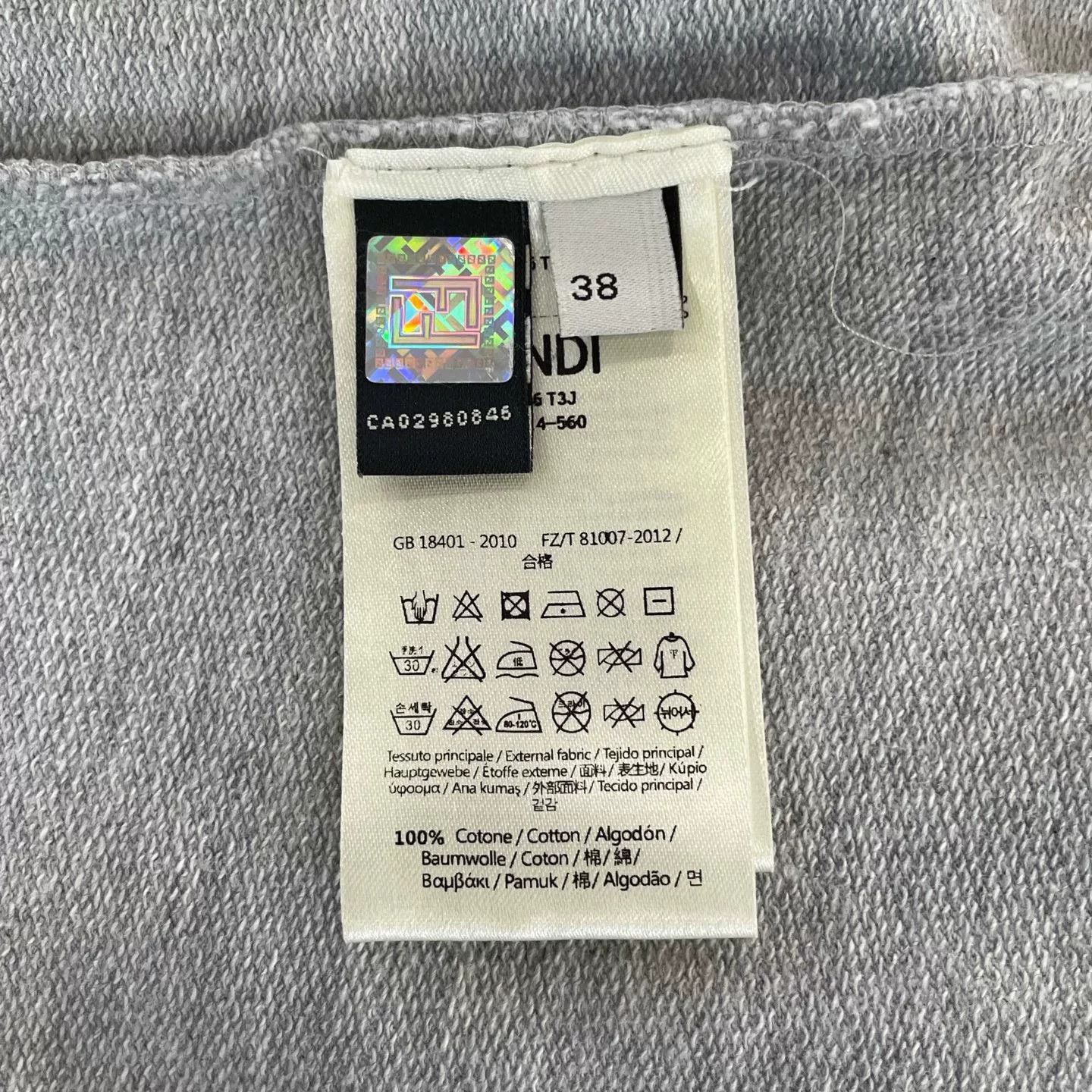Fendi Fendi Gray Cartoon Print Sweatshirt Size S / US 4 / IT 40 - 6 Thumbnail