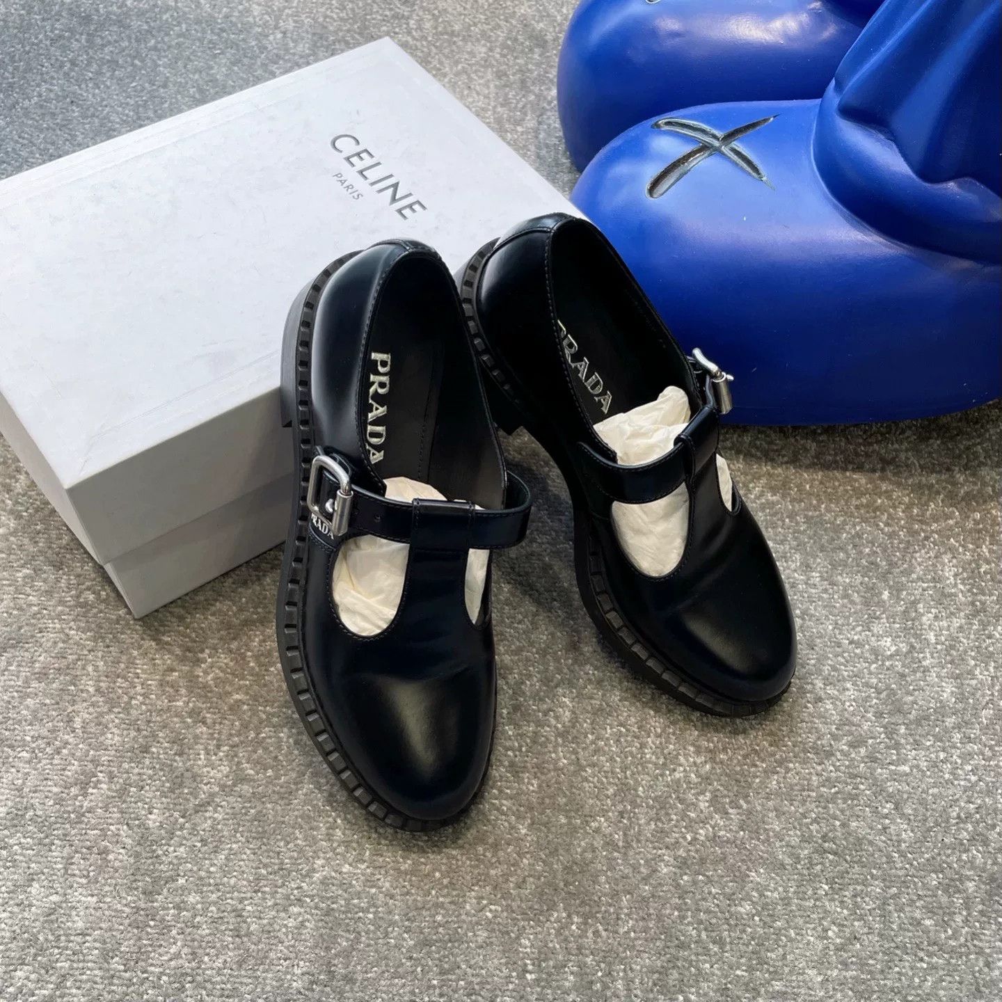 Prada Prada Black Mary Jane Shoes Size US 7 / IT 37 - 6 Thumbnail