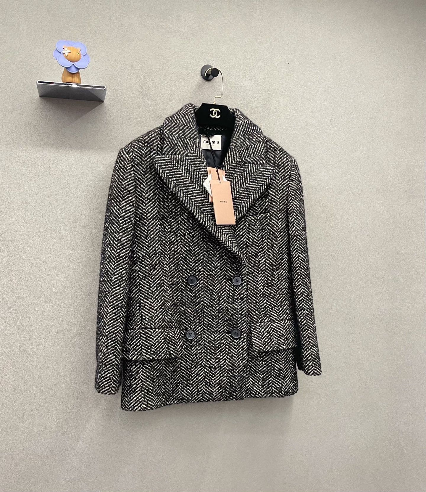 Miu Miu Miumiu Herringbone Blazer Size XS / US 0-2 / IT 36-38 - 3 Thumbnail