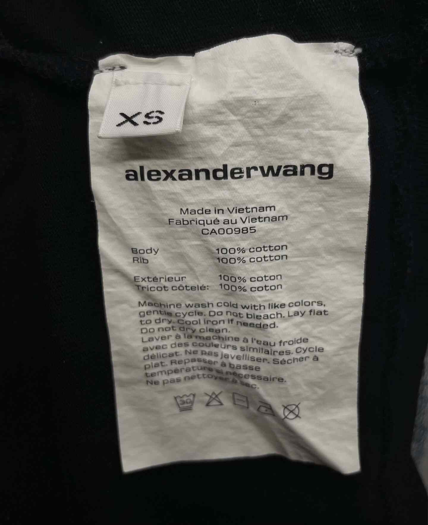 Alexander Wang Alexander Wang Woven Logo Cropped T-shirt Size XS / US 0-2 / IT 36-38 - 6 Thumbnail