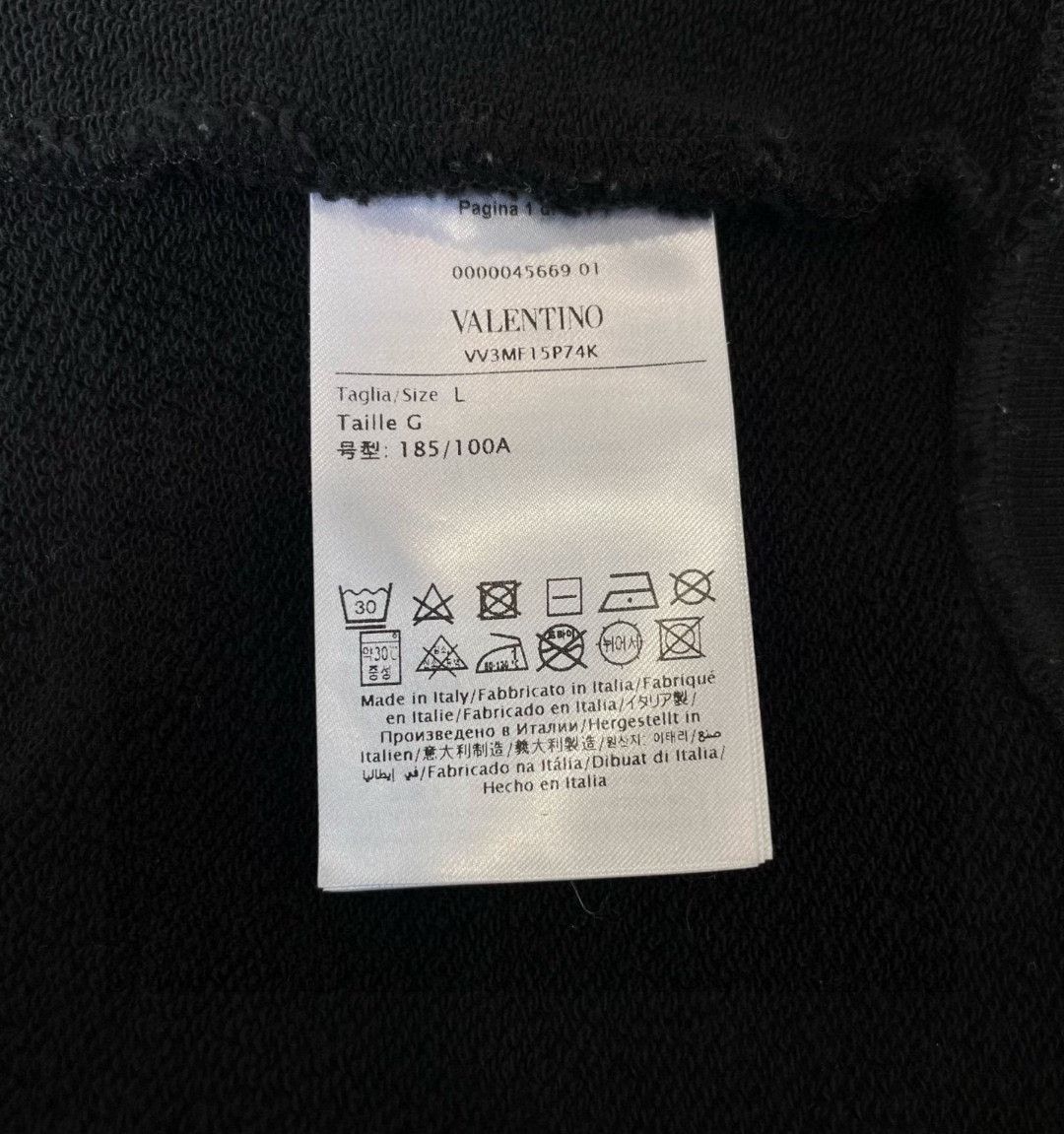 Valentino Valentino Black Sweatshirt Size L Size US L / EU 52-54 / 3 - 6 Thumbnail