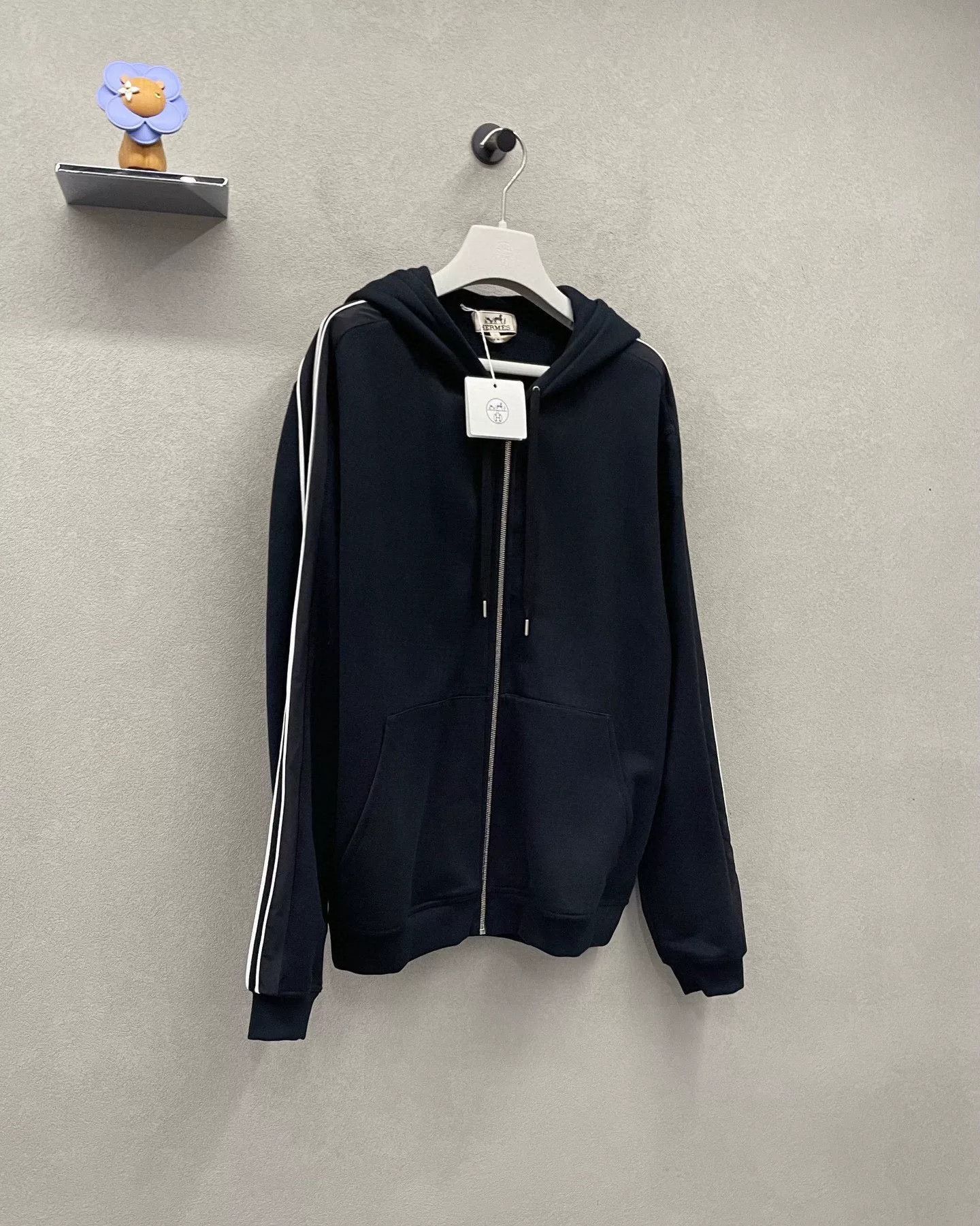 Hermes Hermes Hooded Black Coat Size L Size US L / EU 52-54 / 3 - 3 Thumbnail
