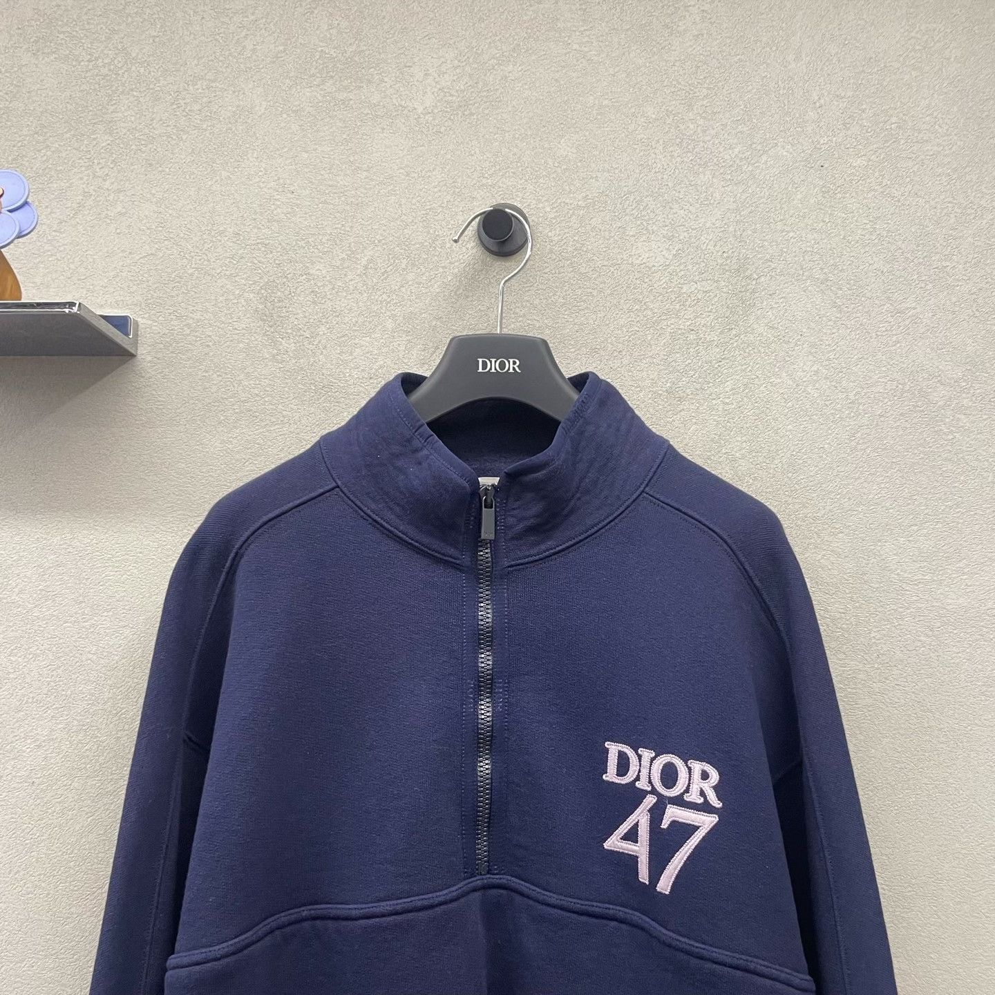 Dior Dior Navy Embroidered Sweatshirt Size US L / EU 52-54 / 3 - 4 Thumbnail