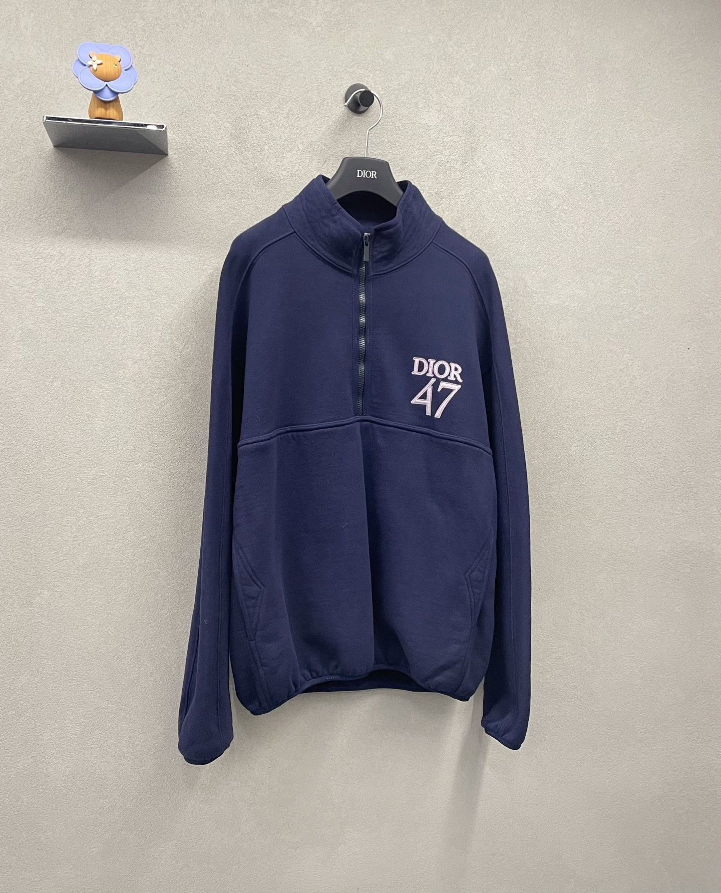 Dior Dior Navy Embroidered Sweatshirt Size US L / EU 52-54 / 3 - 3 Thumbnail