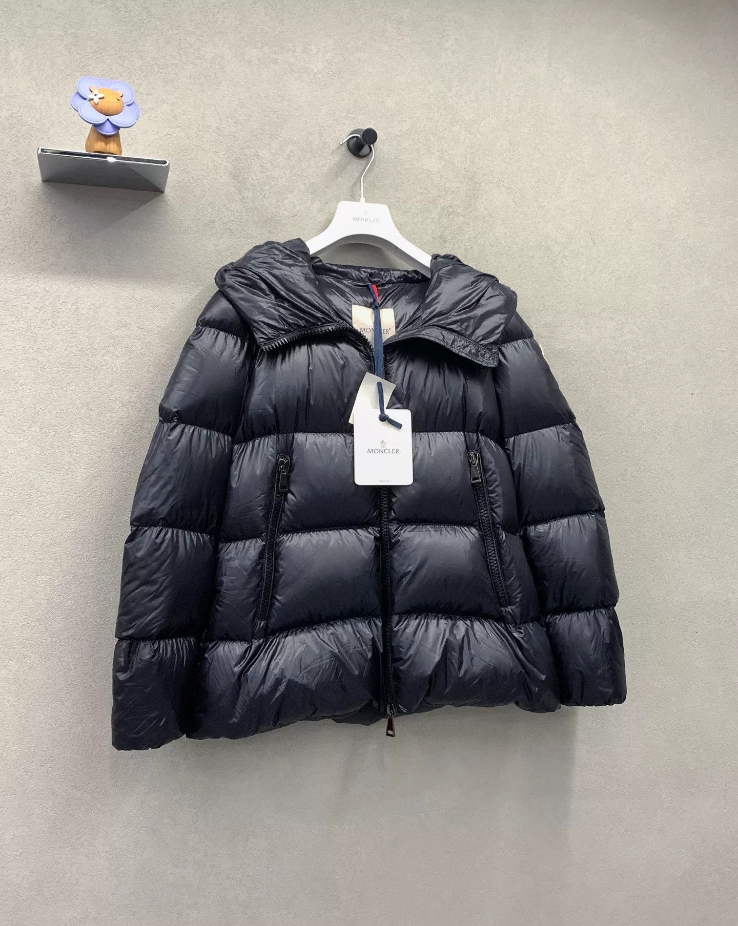 Moncler Moncler Shiny Black Hooded Down Jacket Size US M / EU 48-50 / 2 - 3 Thumbnail