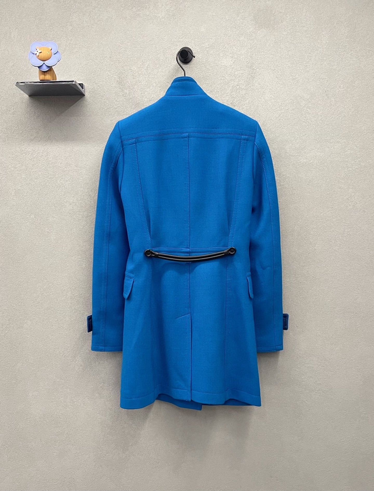 Burberry Burberry Blue Double-Breasted Coat Size XXS / US 00 / IT 34 - 2 Thumbnail