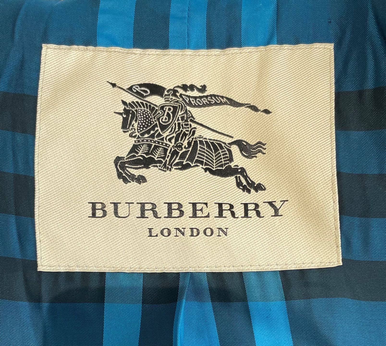 Burberry Burberry Blue Double-Breasted Coat Size XXS / US 00 / IT 34 - 5 Thumbnail