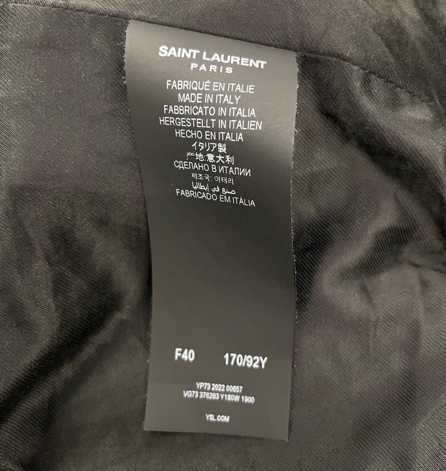 Yves Saint Laurent YSL Black Striped Baseball Jacket Size US XXS / EU 40 - 6 Thumbnail