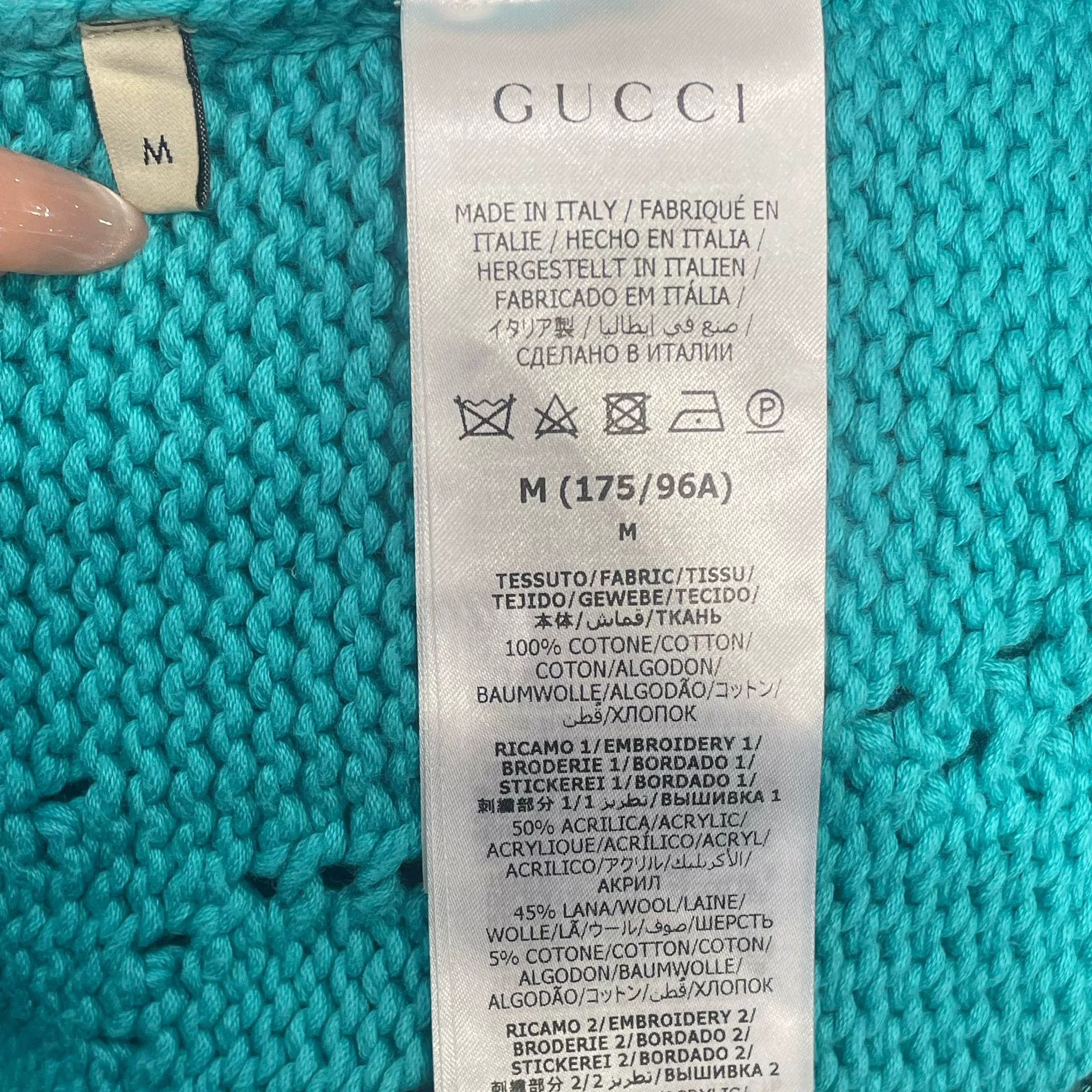 Gucci Gucci Blue Cartoon Embroidery Sweater Size M / US 6-8 / IT 42-44 - 6 Thumbnail
