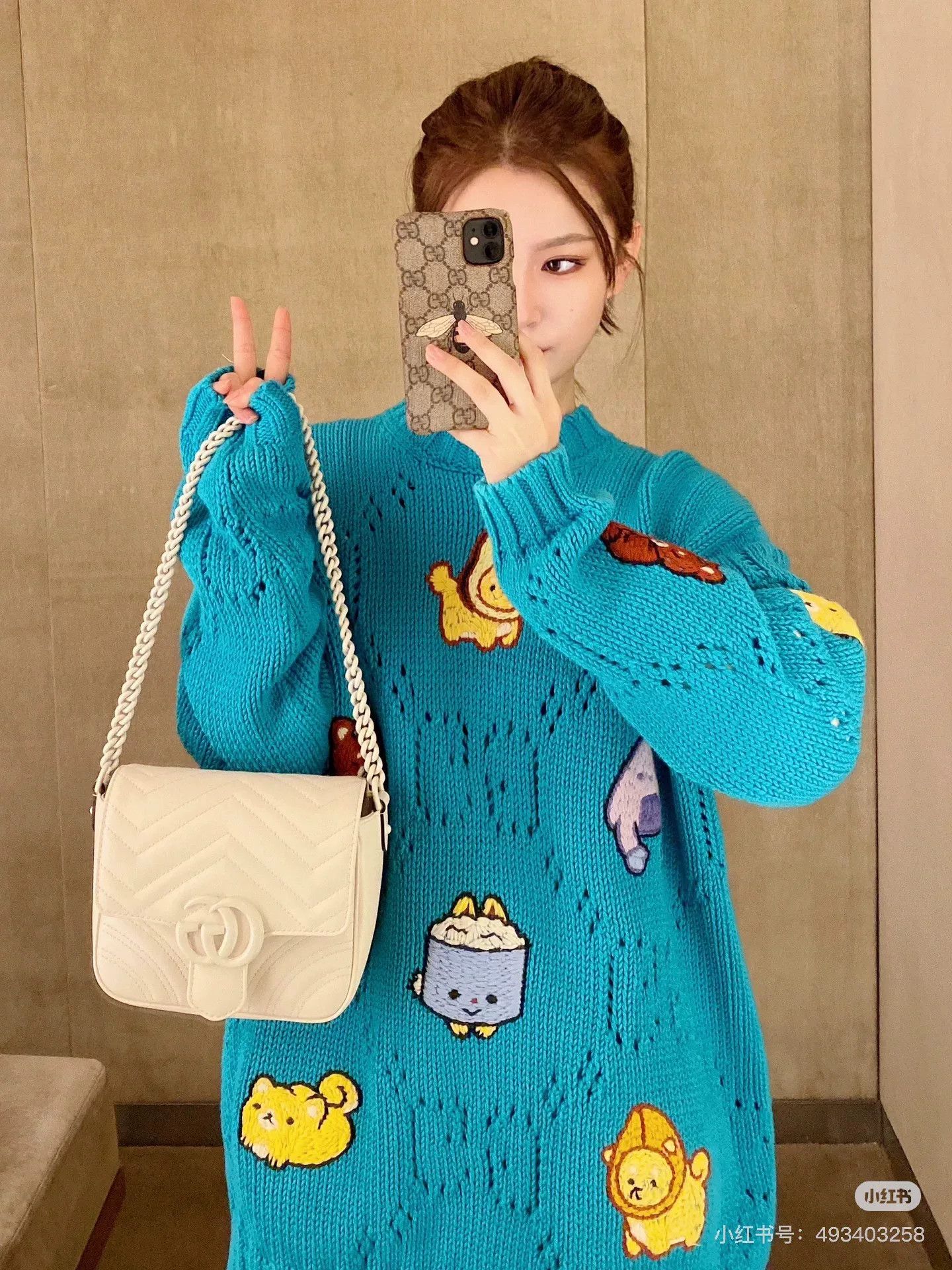 Gucci Gucci Blue Cartoon Embroidery Sweater Size M / US 6-8 / IT 42-44 - 9 Thumbnail