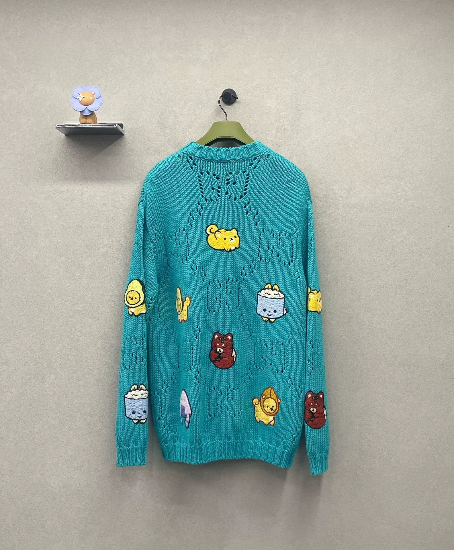 Gucci Gucci Blue Cartoon Embroidery Sweater Size M / US 6-8 / IT 42-44 - 2 Thumbnail