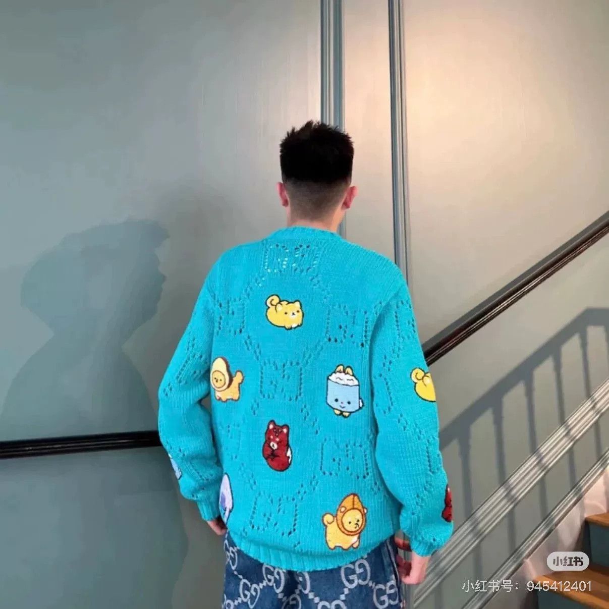 Gucci Gucci Blue Cartoon Embroidery Sweater Size M / US 6-8 / IT 42-44 - 8 Thumbnail