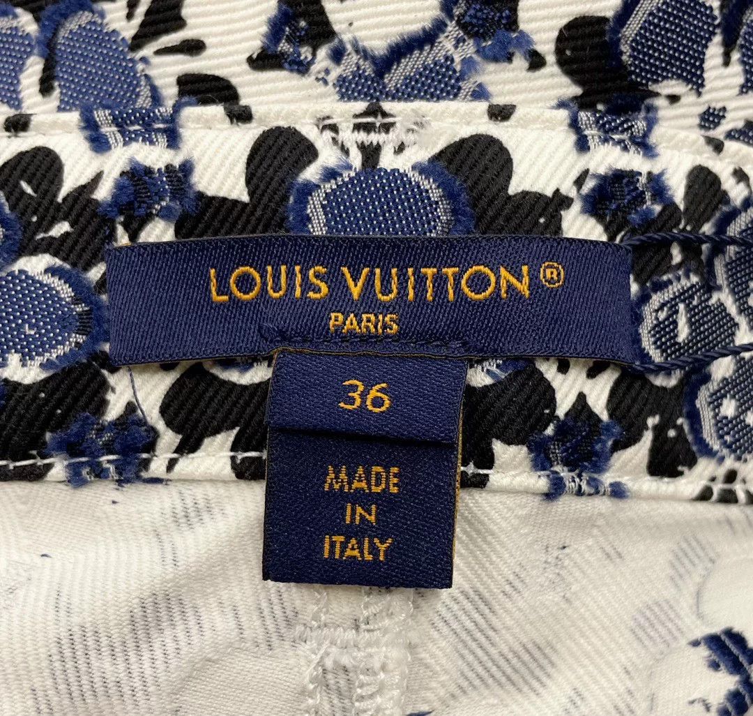 Louis Vuitton LV Blue Floral Print Jeans Size 36" / US 14 / IT 50 - 5 Thumbnail