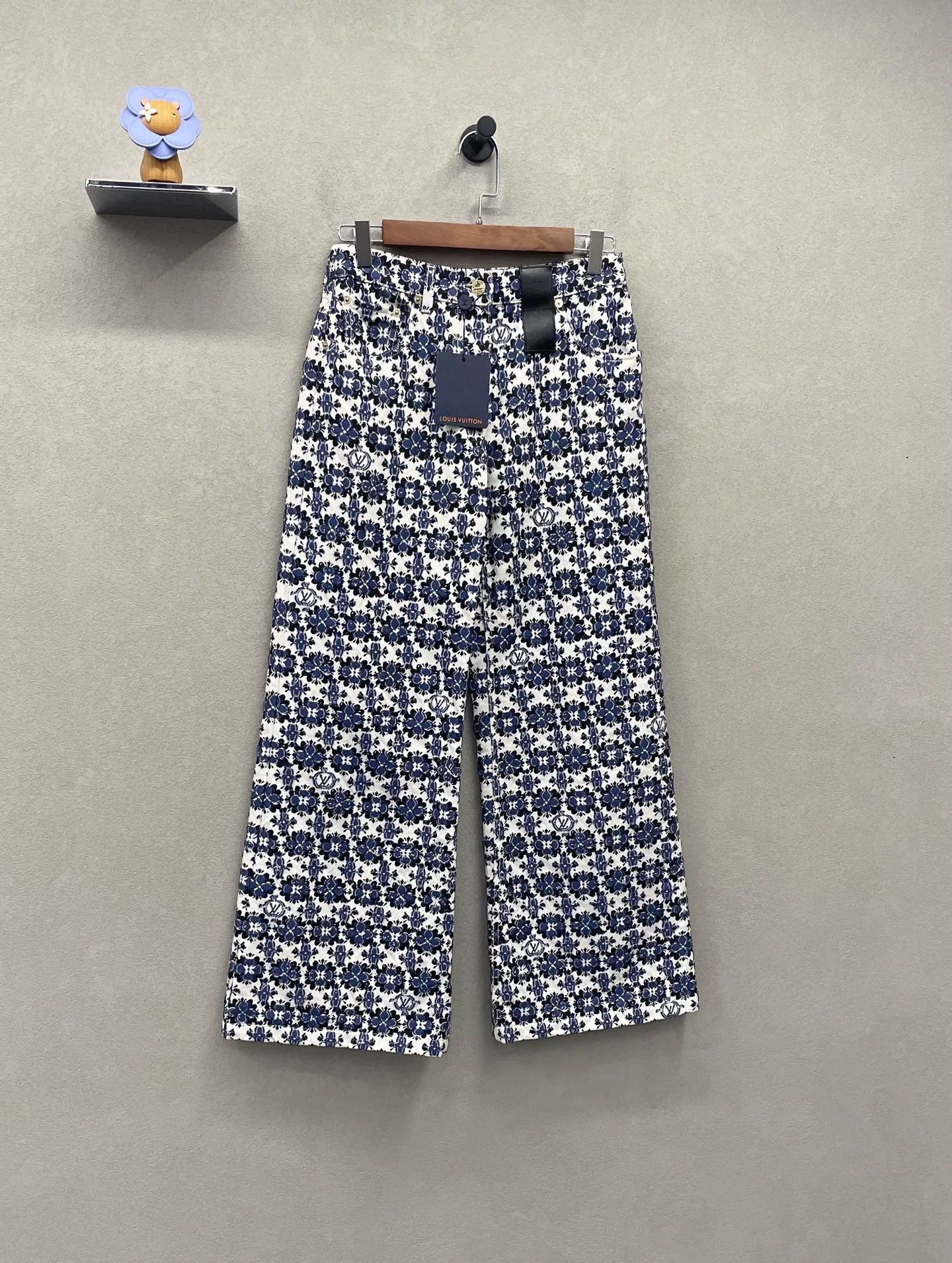 Louis Vuitton LV Blue Floral Print Jeans Size 36" / US 14 / IT 50 - 3 Thumbnail