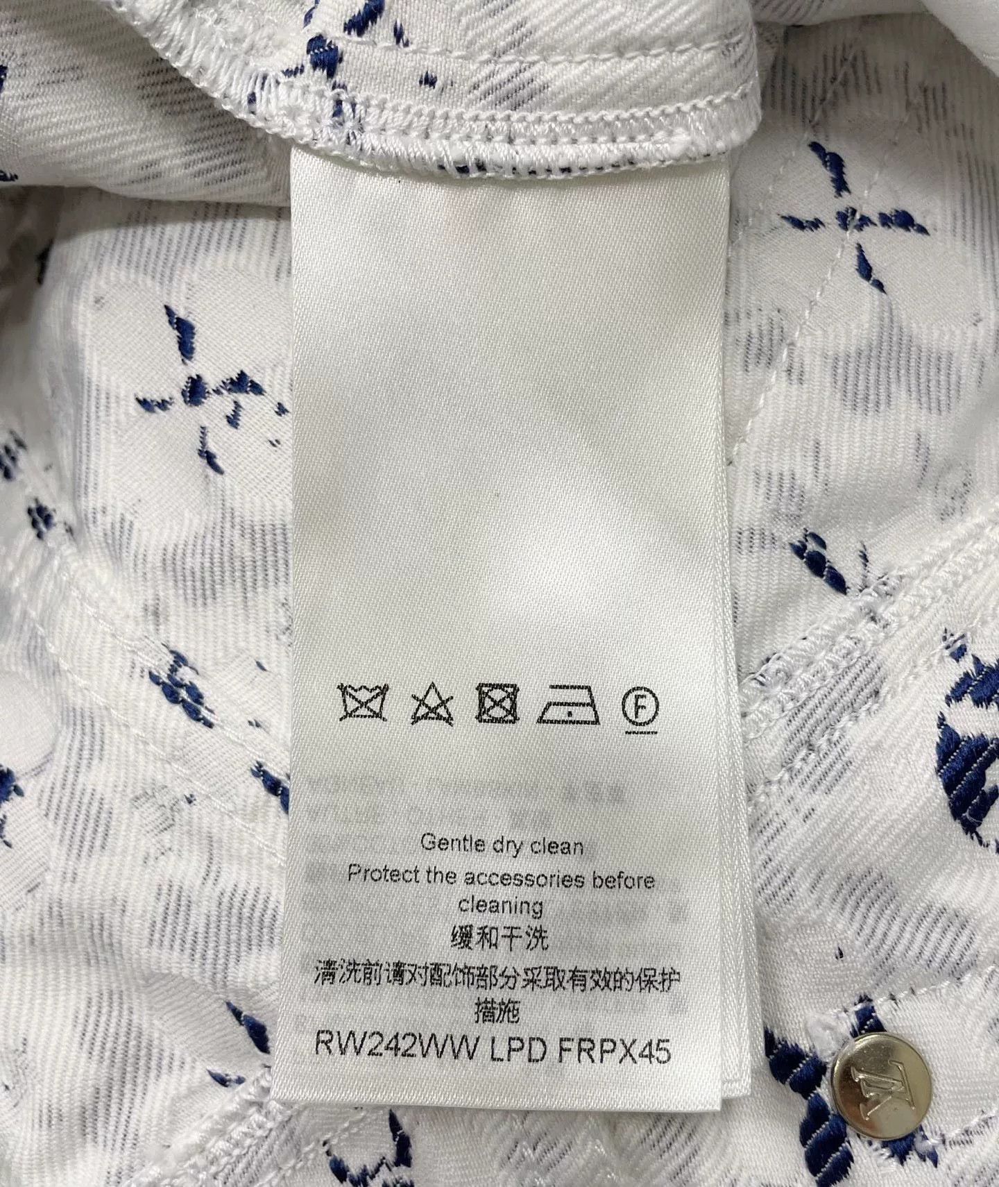 Louis Vuitton LV Blue Floral Print Jeans Size 36" / US 14 / IT 50 - 6 Thumbnail