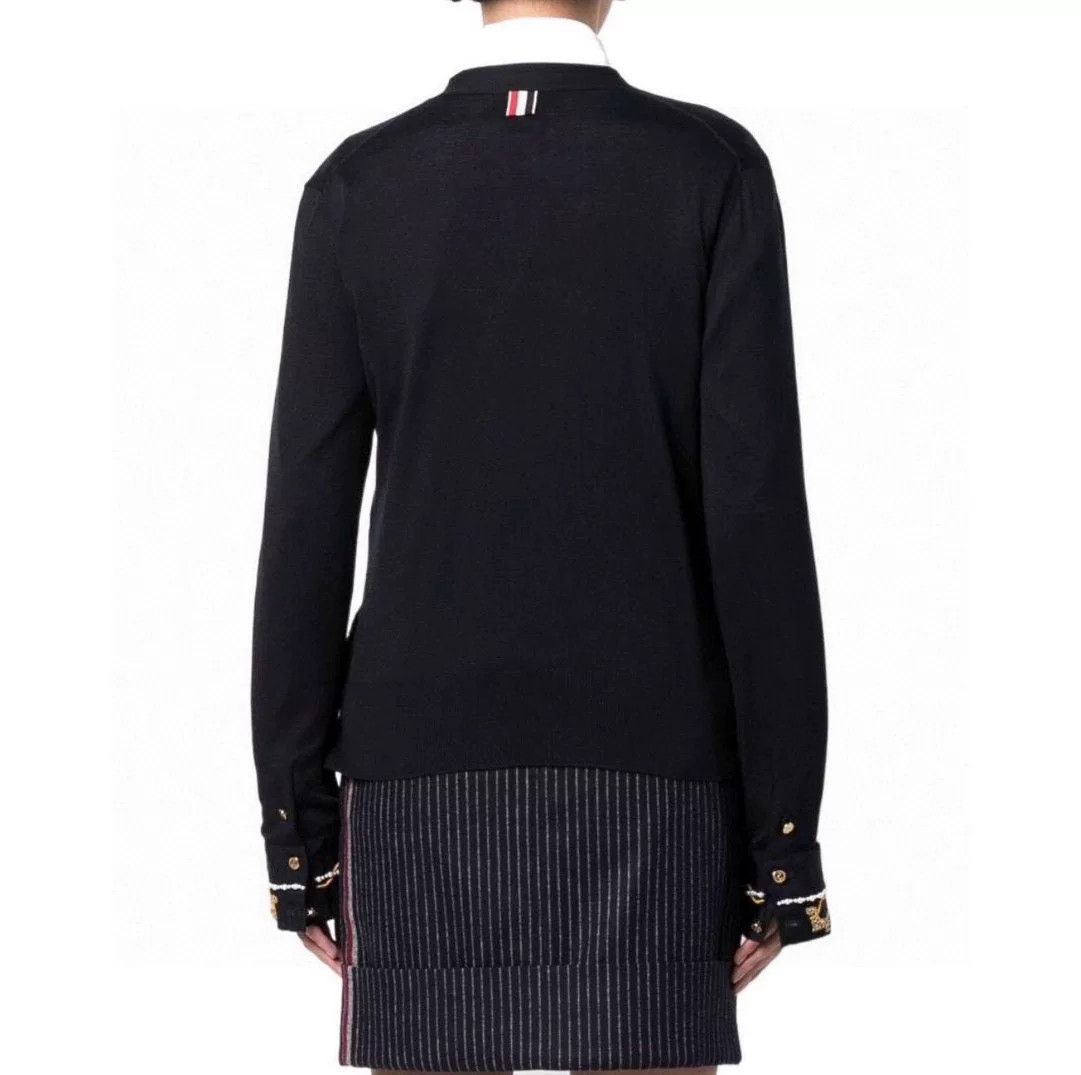 Thom Browne Thom Browne V-Neck Button Knit Sweater Size US M / EU 48-50 / 2 - 8 Thumbnail
