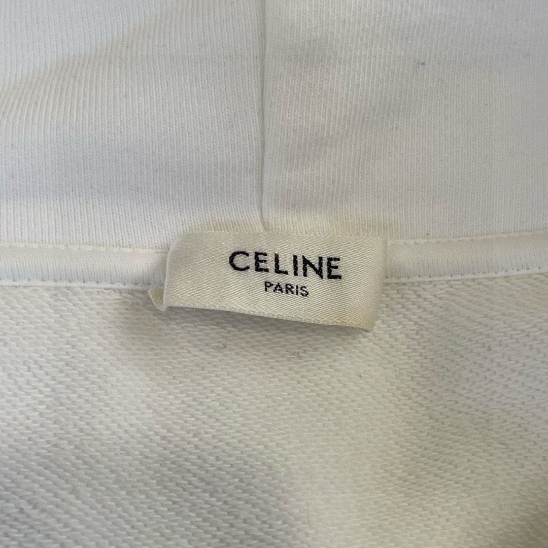 Celine Celine White Logo Sweatshirt Size US XXL / EU 58 / 5 - 5 Thumbnail