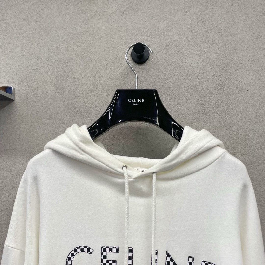 Celine Celine White Logo Sweatshirt Size US XXL / EU 58 / 5 - 4 Thumbnail
