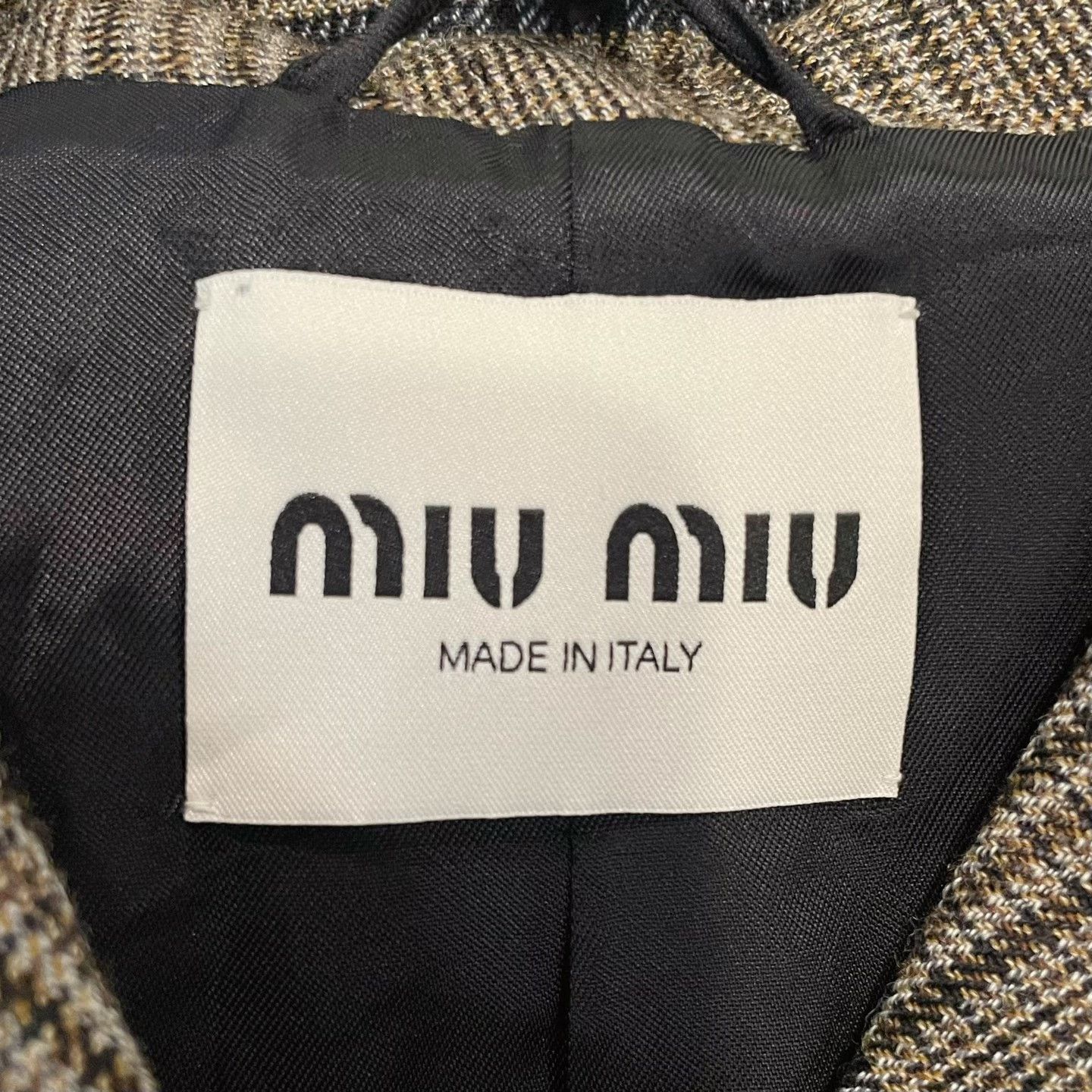 Miu Miu Miumiu Brown Checkered Coat Size XS / US 0-2 / IT 36-38 - 5 Thumbnail