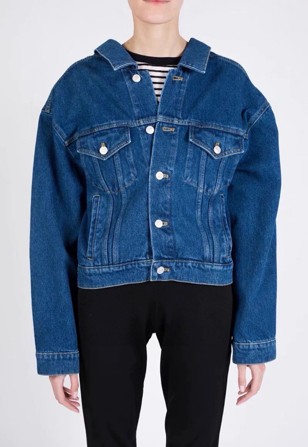 Balenciaga Balenciaga Blue Denim Jacket Size XS / US 0-2 / IT 36-38 - 9 Thumbnail