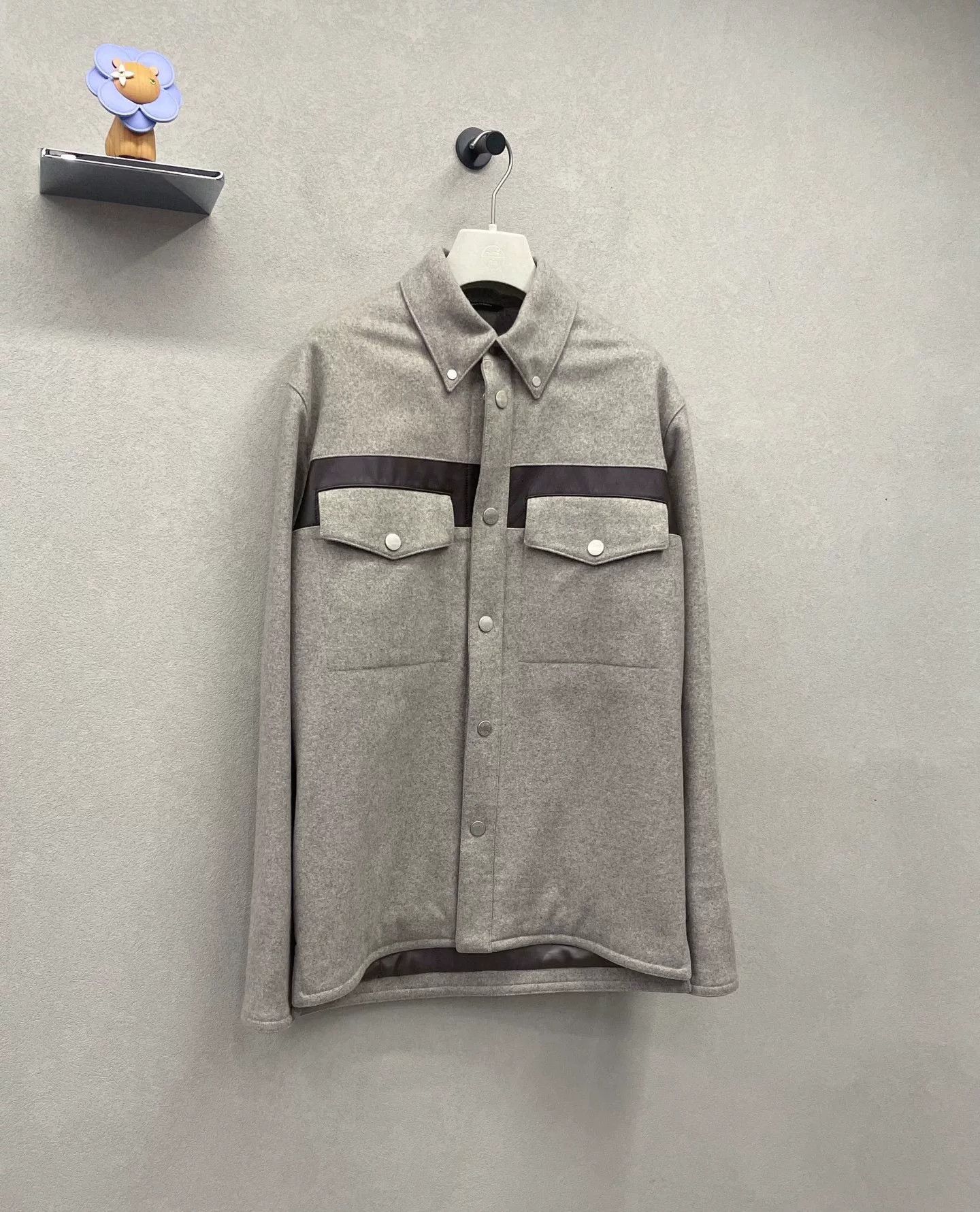 Hermes Hermes Gray Woolen Coat Size US S / EU 44-46 / 1 - 3 Thumbnail