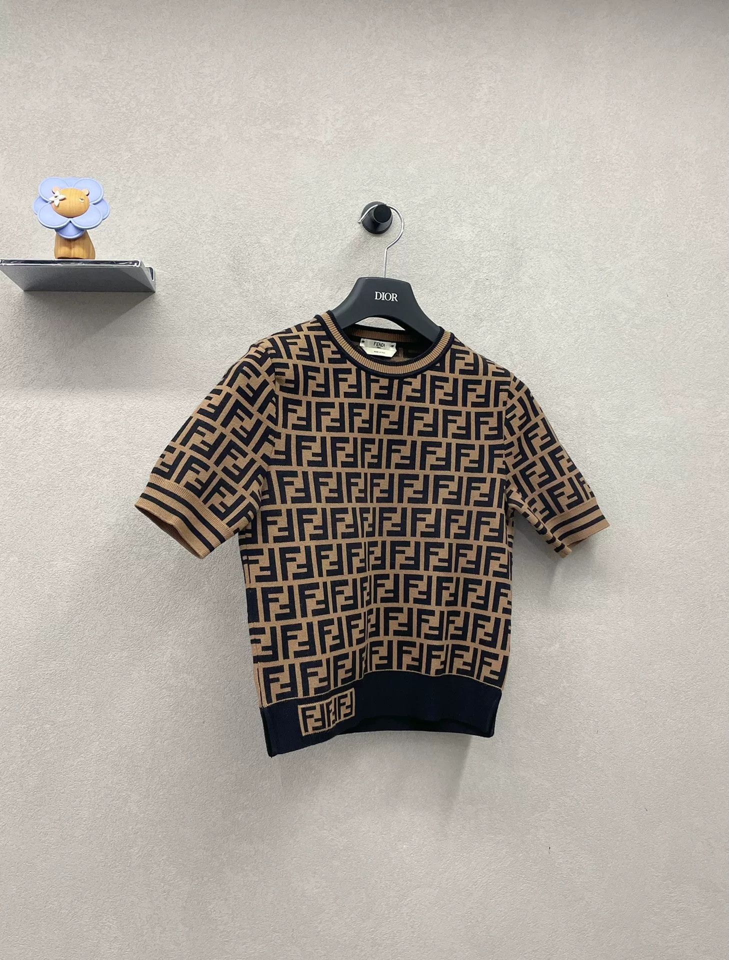 Fendi Fendi Monogram Knitted Short-Sleeve Size XS / US 0-2 / IT 36-38 - 3 Thumbnail