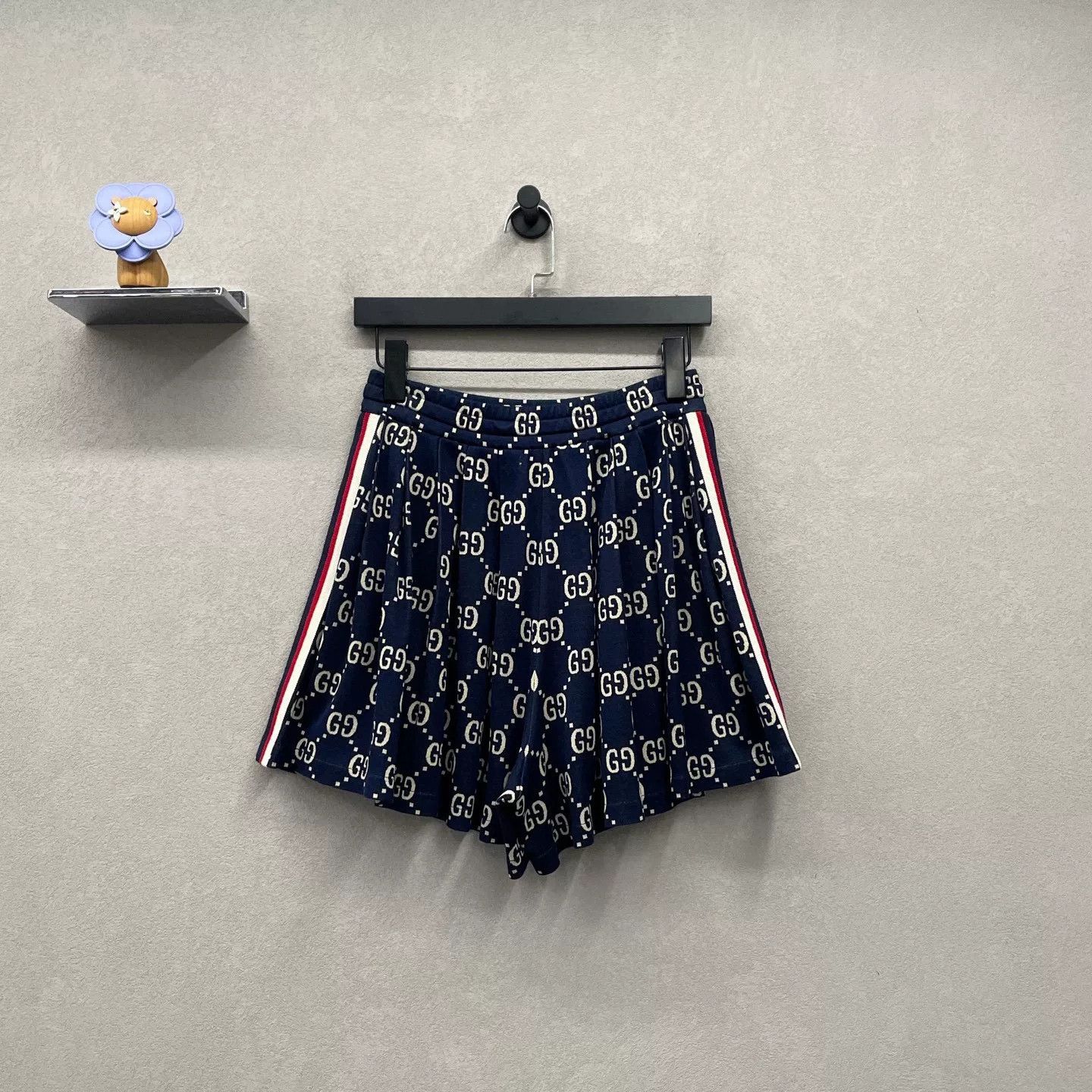 Gucci Gucci Blue Jacquard All-Over Print Culottes Size 22" - 2 Thumbnail