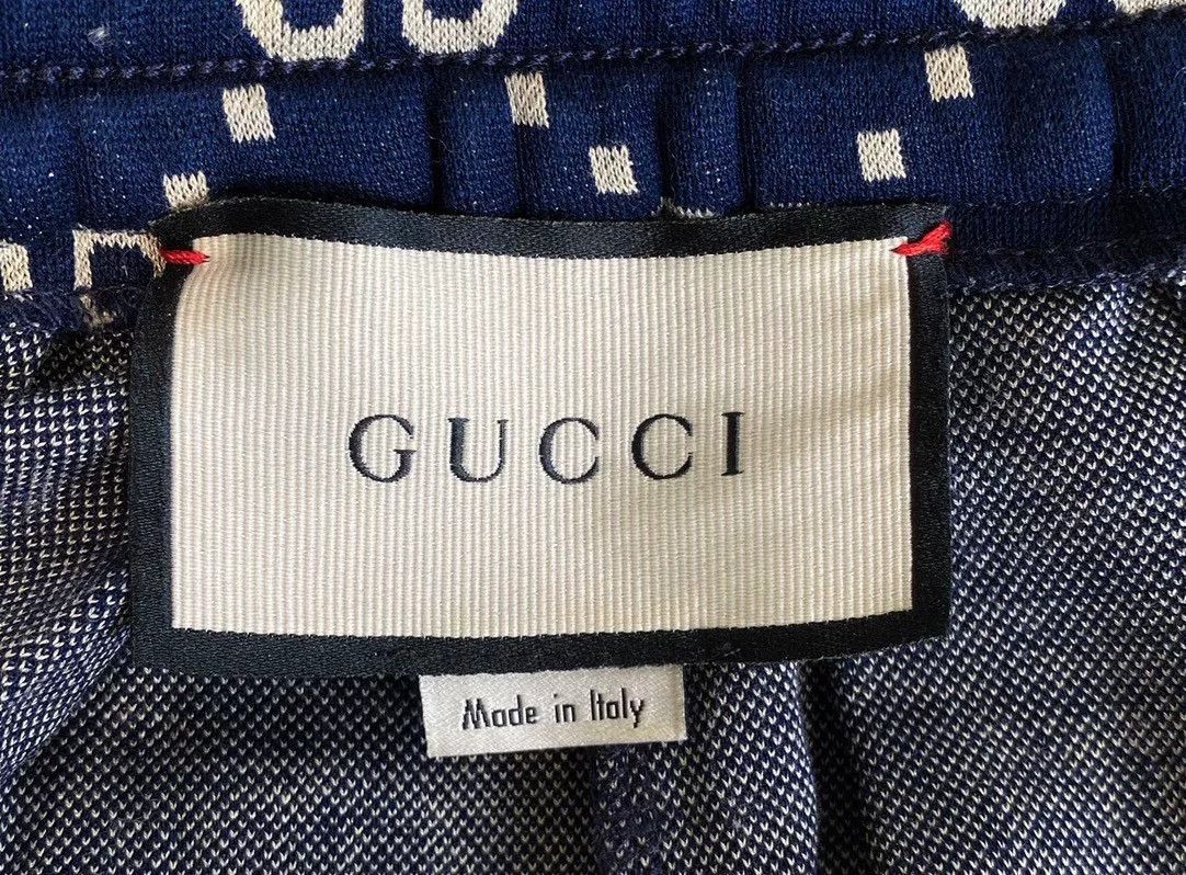 Gucci Gucci Blue Jacquard All-Over Print Culottes Size 22" - 5 Thumbnail
