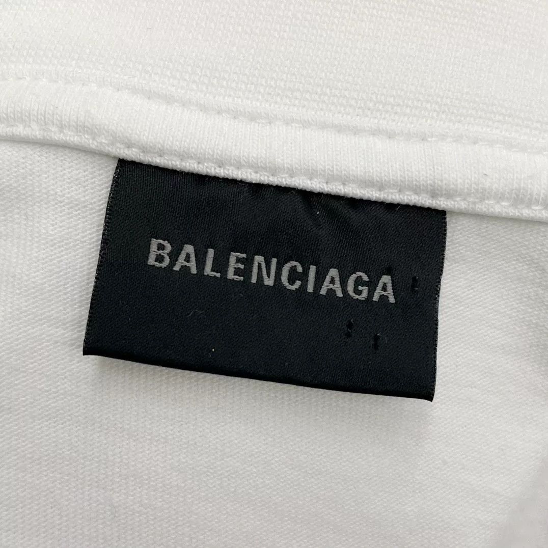 Balenciaga Balenciaga White Double B Short Sleeve Size US L / EU 52-54 / 3 - 4 Thumbnail