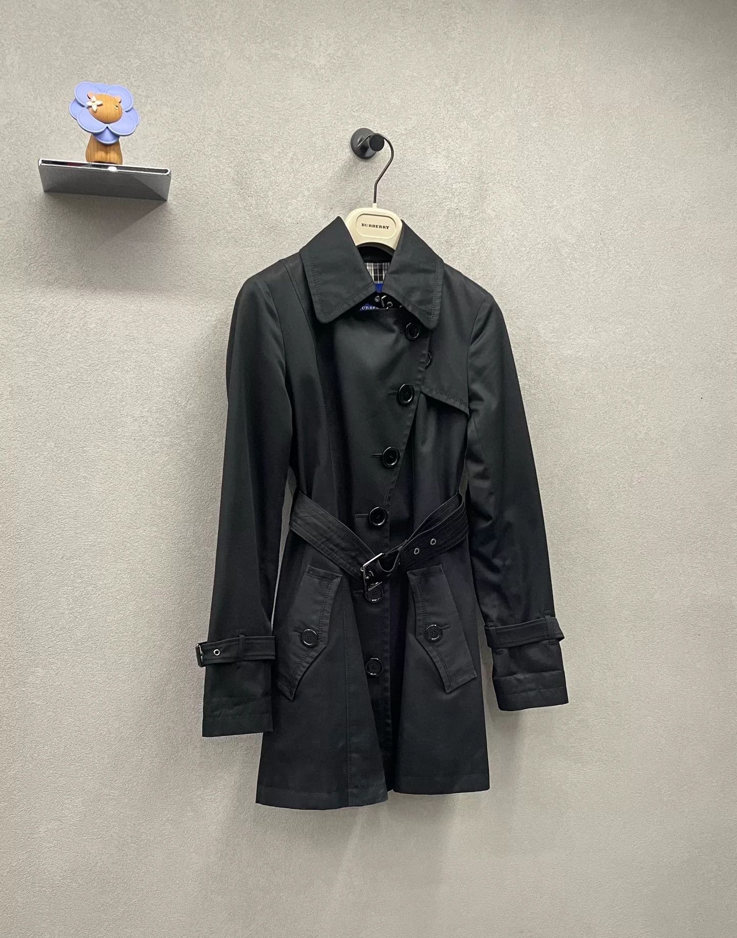 Burberry Burberry Black Double-Breasted Belted Trench Size XS / US 0-2 / IT 36-38 - 3 Thumbnail