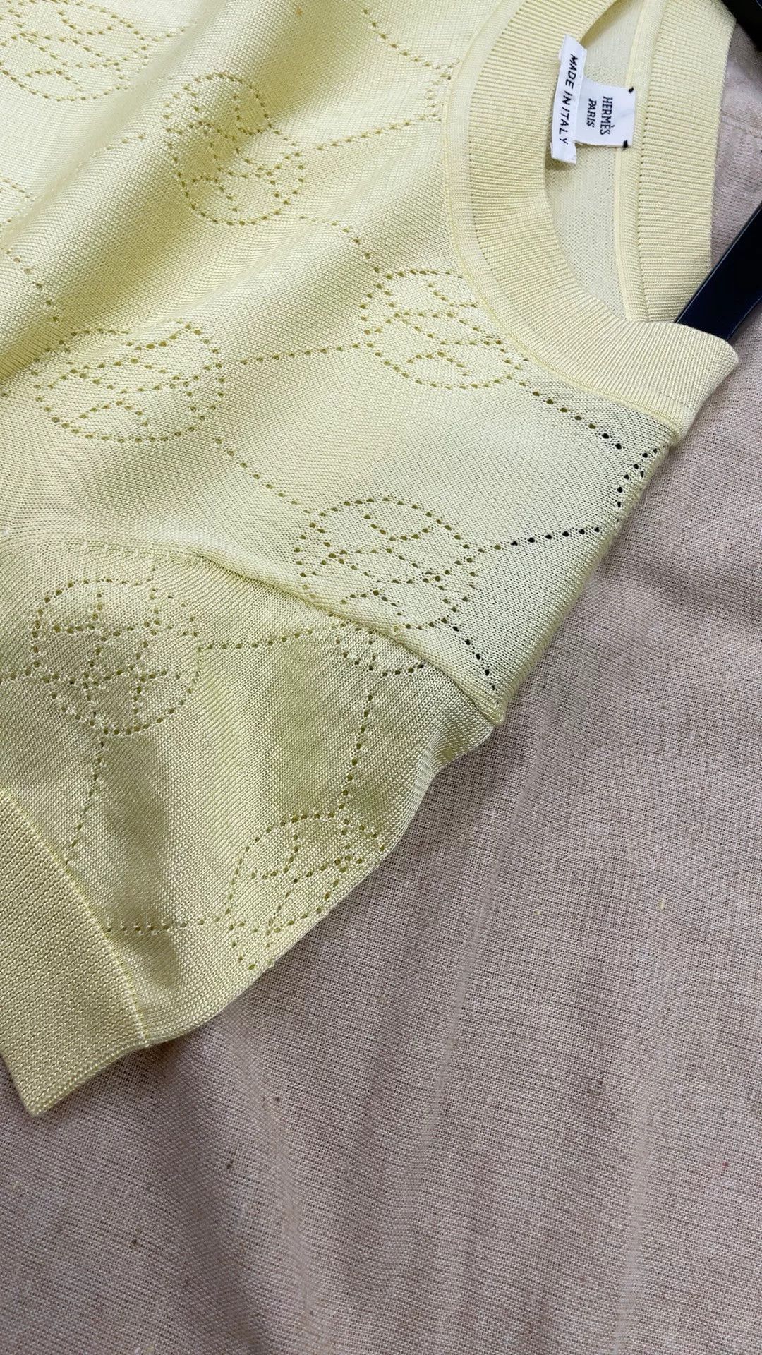 Hermes Hermès Yellow Knit Sweater Size XS / US 0-2 / IT 36-38 - 7 Thumbnail