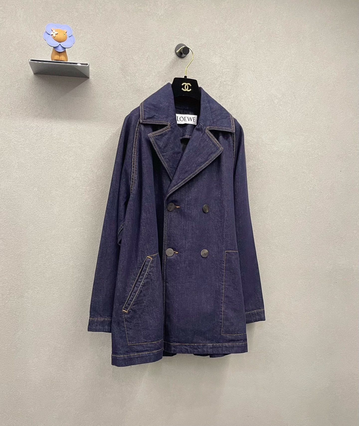 Loewe Loewe Navy Blue Denim Jacket Size US L / EU 52-54 / 3 - 3 Thumbnail