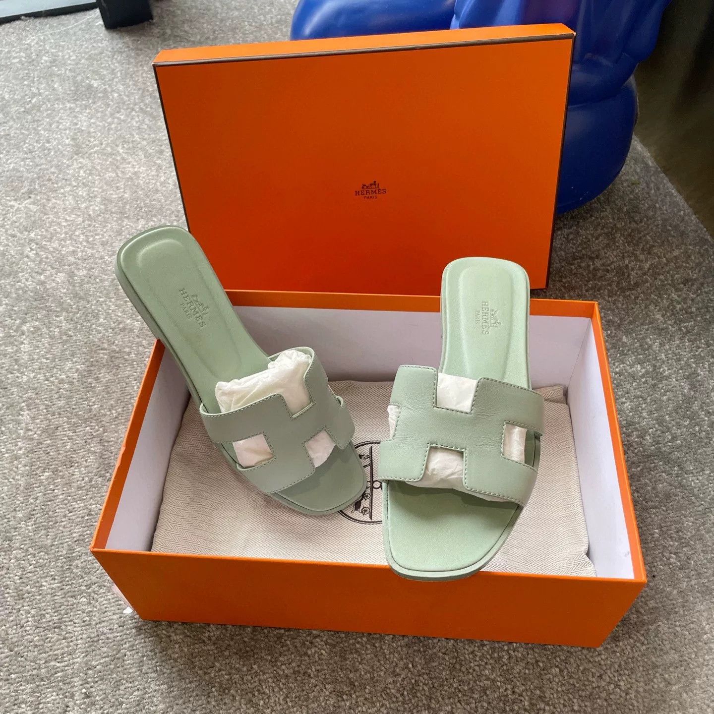Hermes Hermès Green H Slippers Size US 6 / IT 36 - 4 Thumbnail