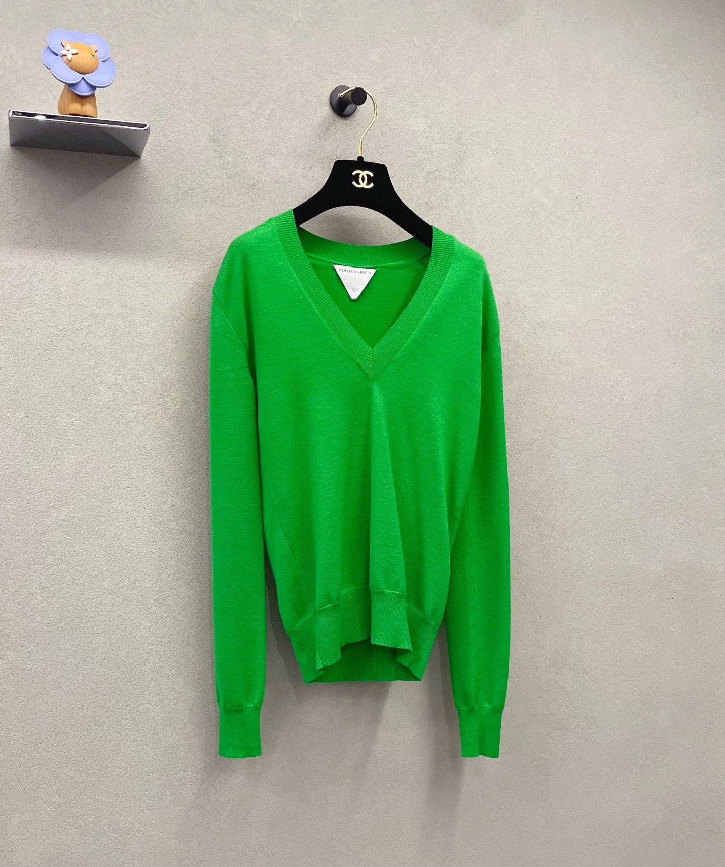 Bottega Veneta Bottega Veneta Green V-Neck Knit Cardigan Size XS / US 0-2 / IT 36-38 - 3 Thumbnail