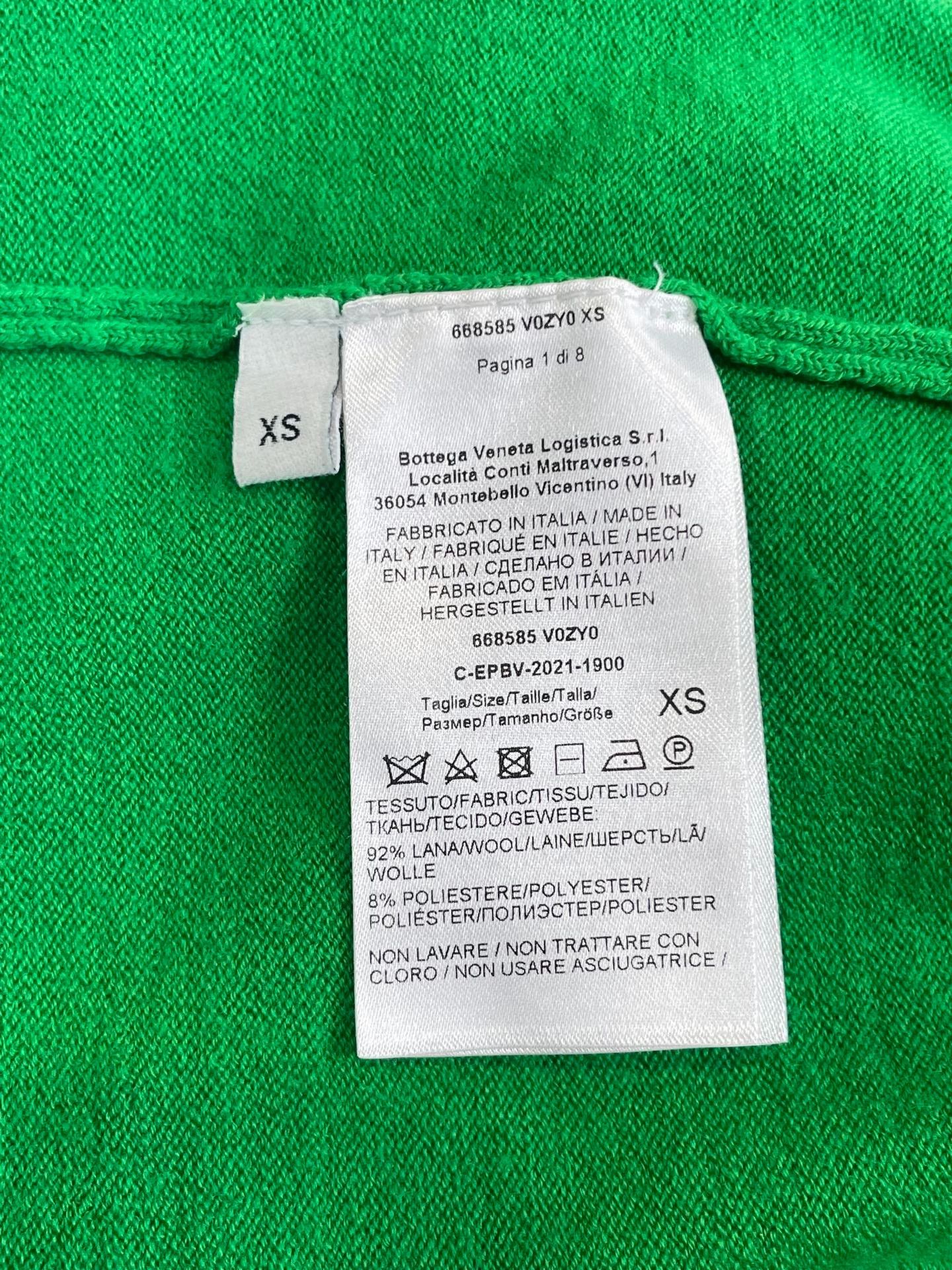 Bottega Veneta Bottega Veneta Green V-Neck Knit Cardigan Size XS / US 0-2 / IT 36-38 - 6 Thumbnail
