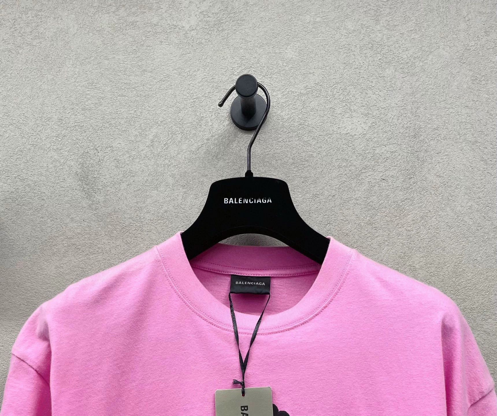 Balenciaga Balenciaga Pink Short-Sleeve Top Size L Size L / US 10 / IT 46 - 4 Thumbnail