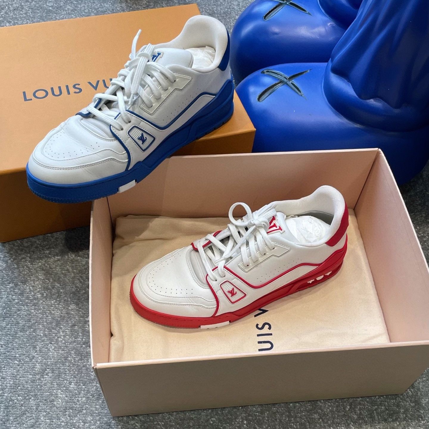 Louis Vuitton LV Trainer Two-Tone Sneakers Size US 9 / EU 42 - 7 Thumbnail