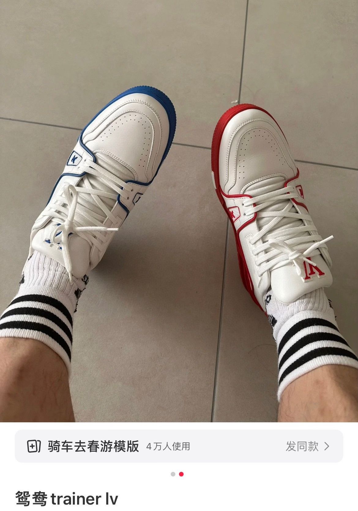 Louis Vuitton LV Trainer Two-Tone Sneakers Size US 9 / EU 42 - 5 Thumbnail