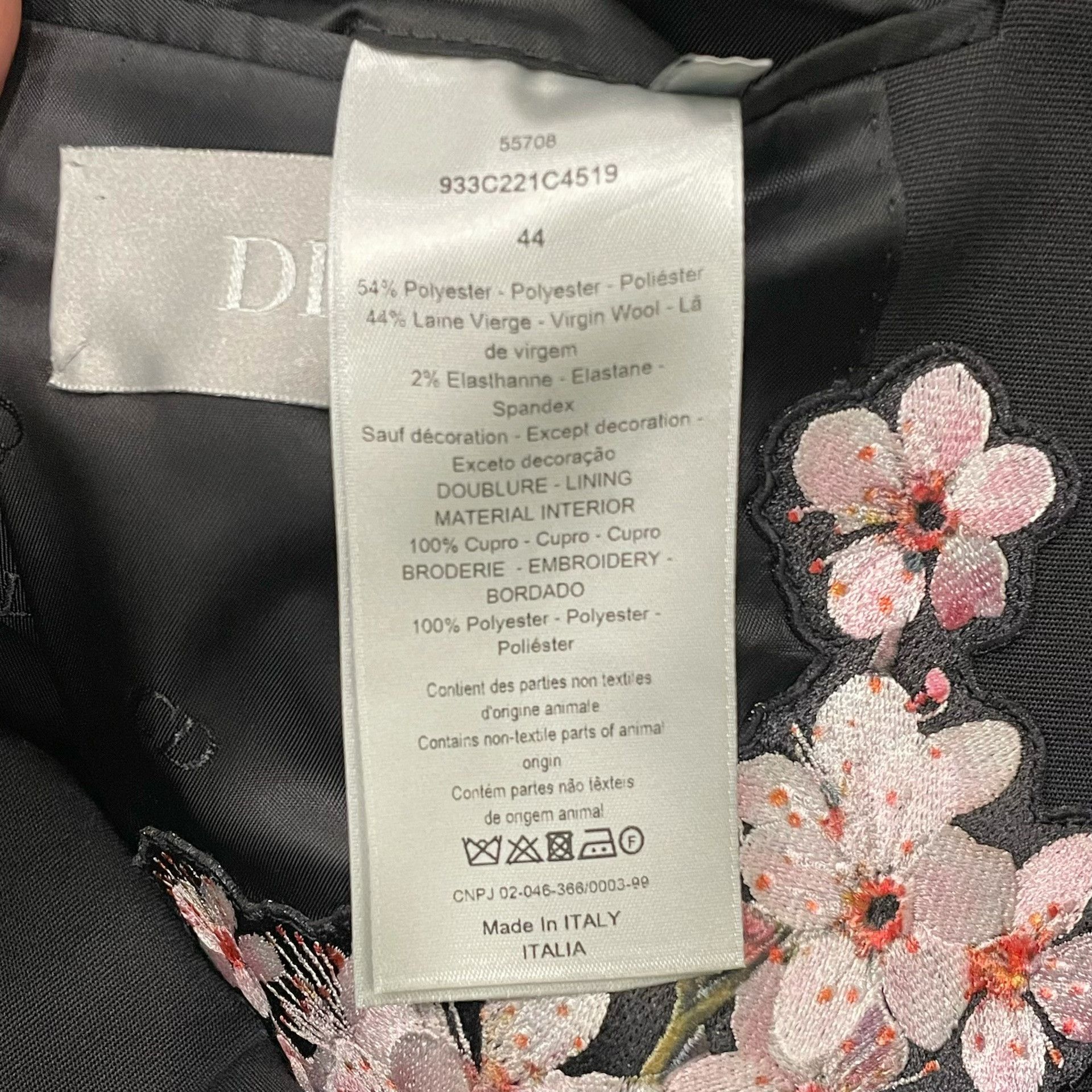 Dior Dior Black Embroidered Suit Jacket Size US S / EU 44-46 / 1 - 6 Thumbnail