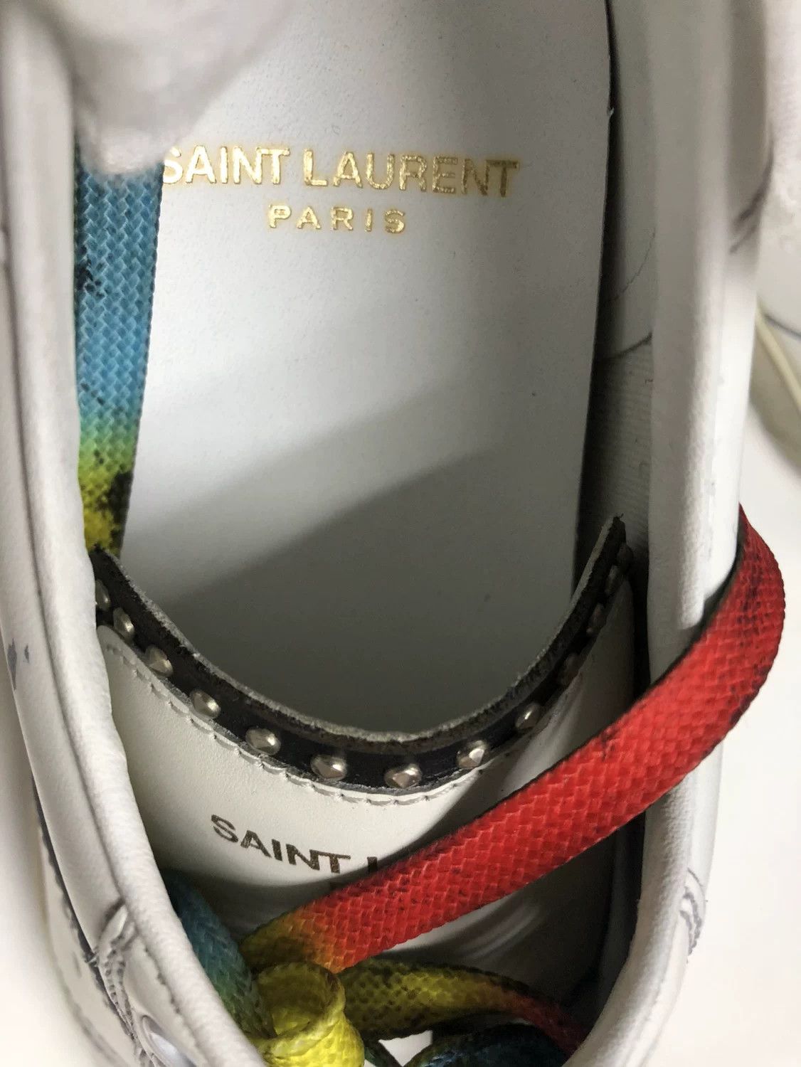 Saint Laurent Paris Saint Laurent Paris Leather Multi Sweater 37 Women Size S / US 4 / IT 40 - 8 Thumbnail