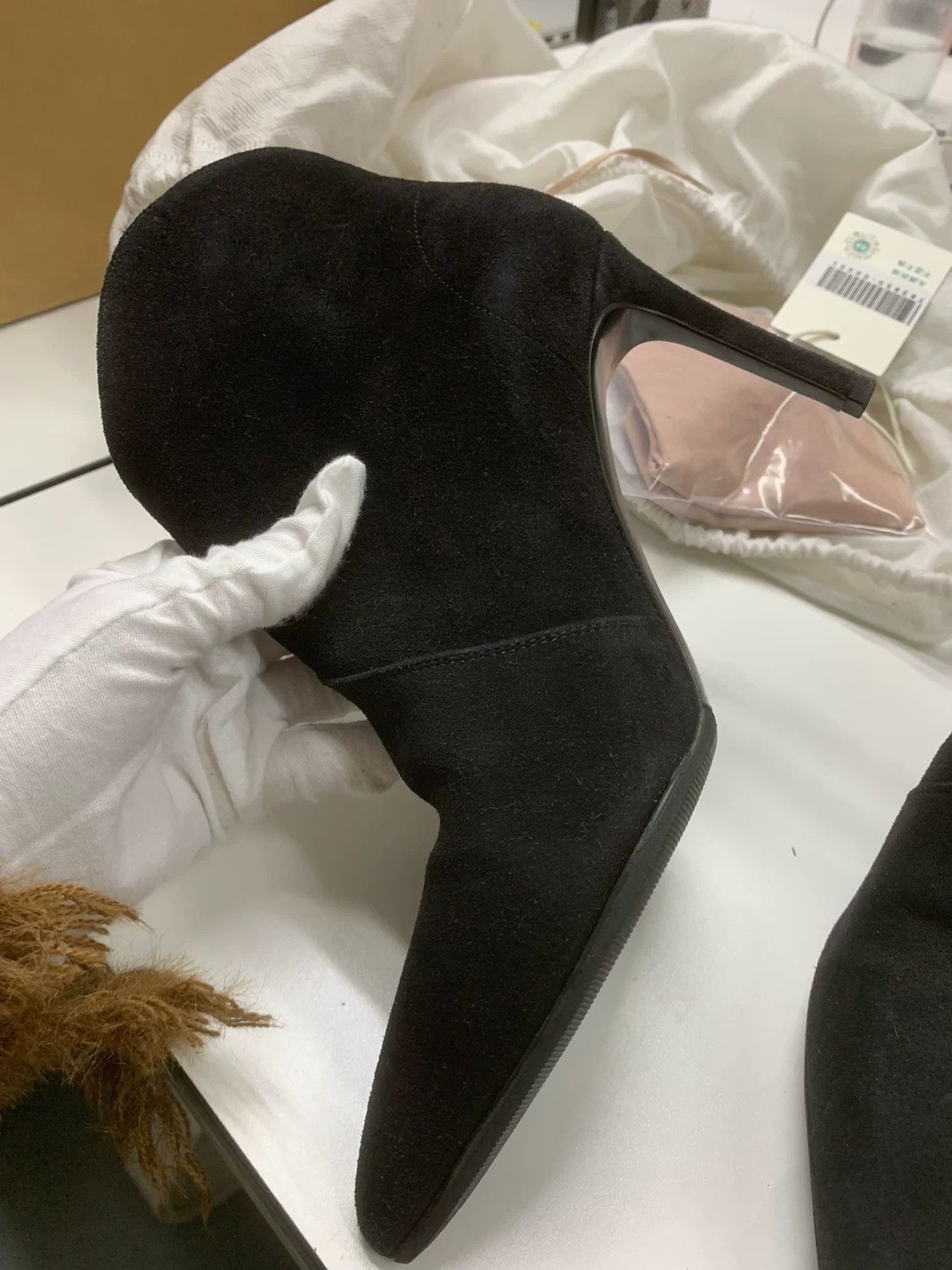 Saint Laurent Paris Saint Laurent Paris Suede Gold Boots 37 Women Size US 6.5 / IT 36.5 - 6 Thumbnail