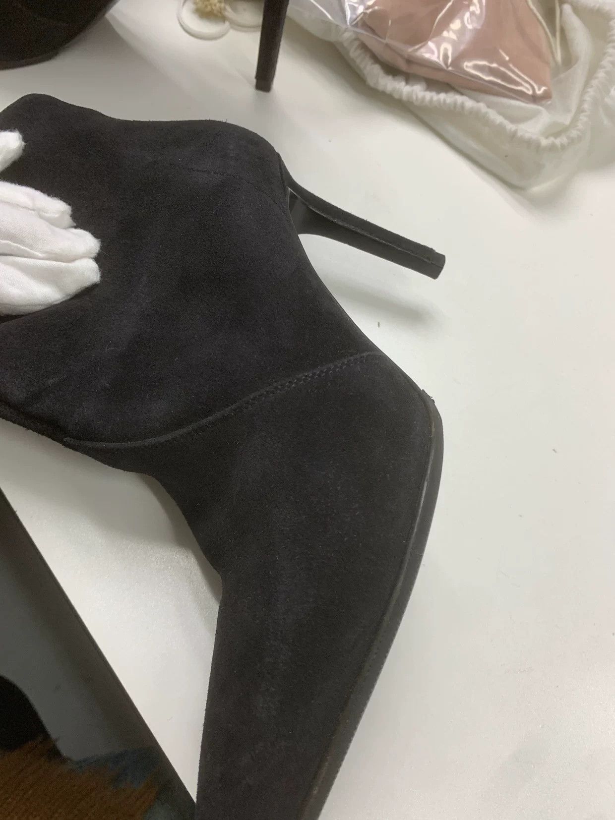 Saint Laurent Paris Saint Laurent Paris Suede Gold Boots 37 Women Size US 6.5 / IT 36.5 - 7 Thumbnail