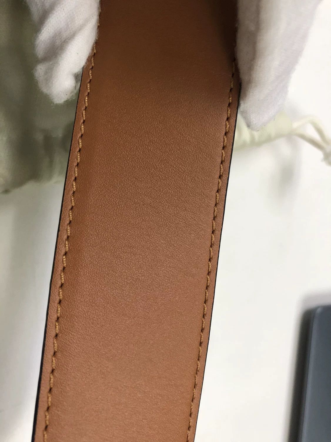 Loewe Loewe Leather Gold Belt Men Size ONE SIZE - 9 Thumbnail