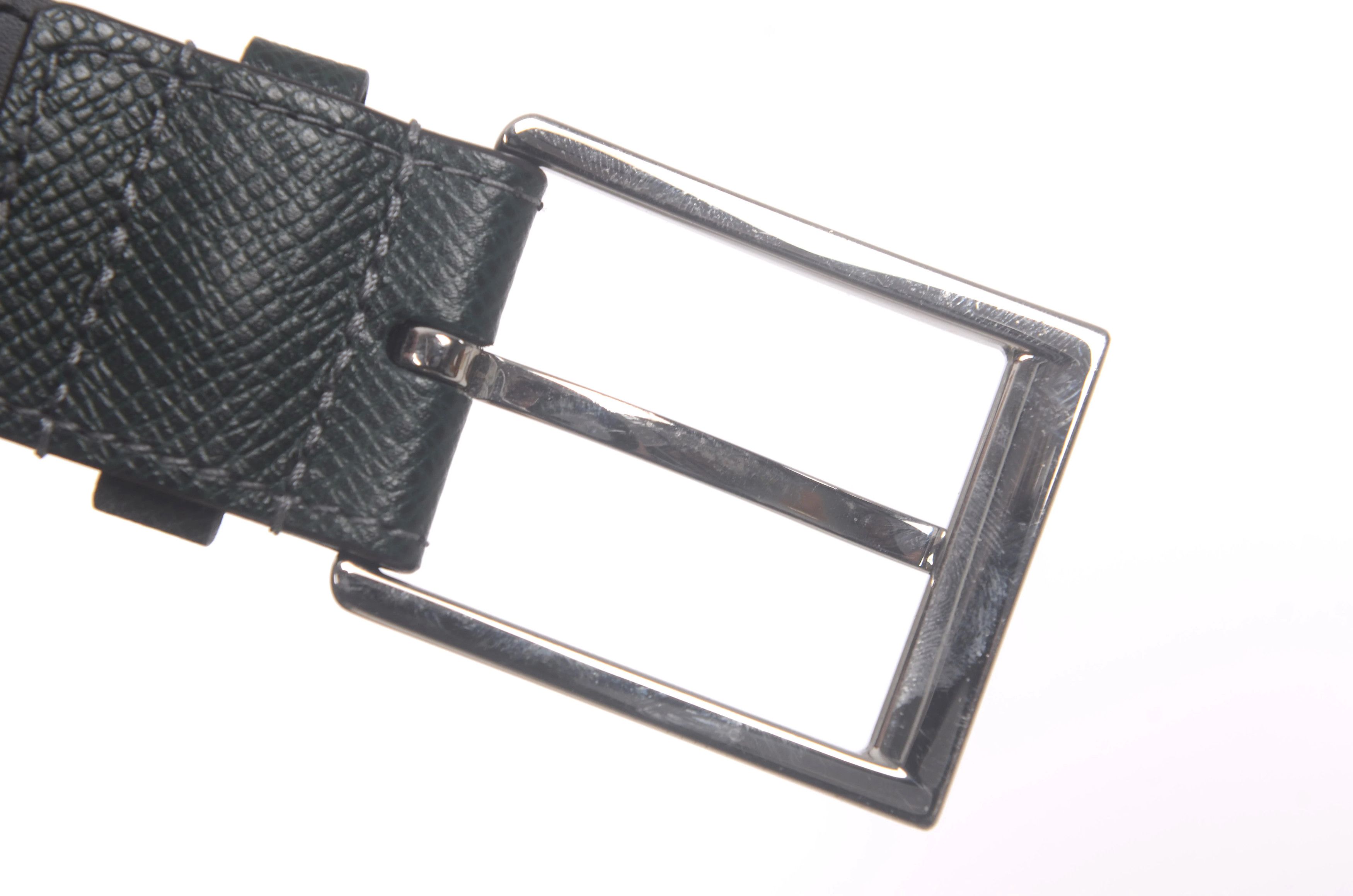Louis Vuitton Louis Vuitton Leather Silver Belt Men Size ONE SIZE - 3 Thumbnail