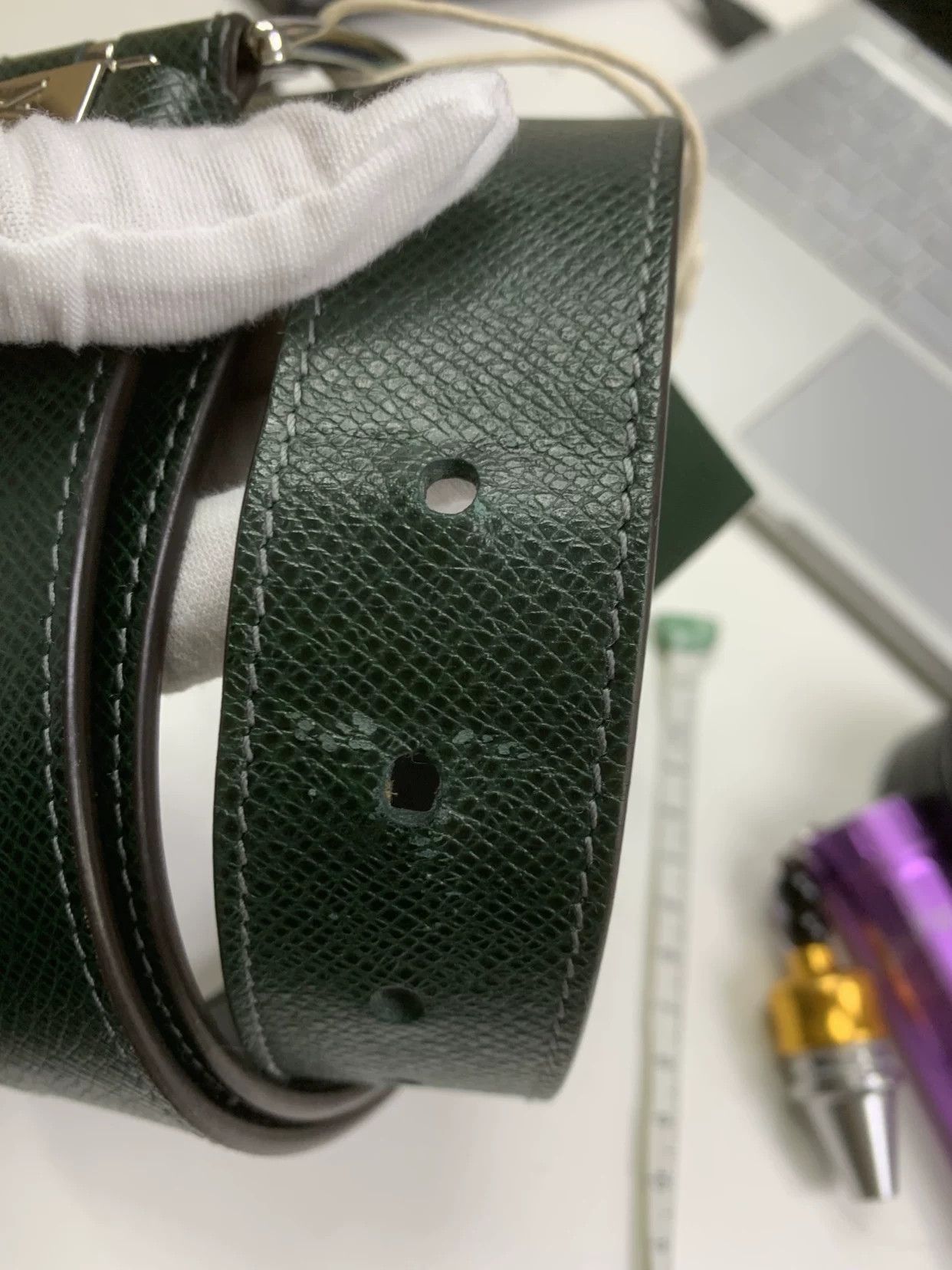 Louis Vuitton Louis Vuitton Leather Silver Belt Men Size ONE SIZE - 8 Thumbnail
