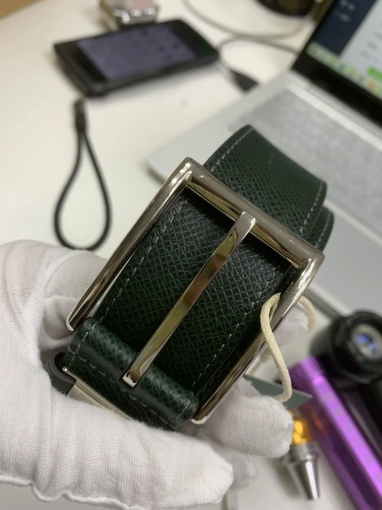 Louis Vuitton Louis Vuitton Leather Silver Belt Men Size ONE SIZE - 9 Thumbnail