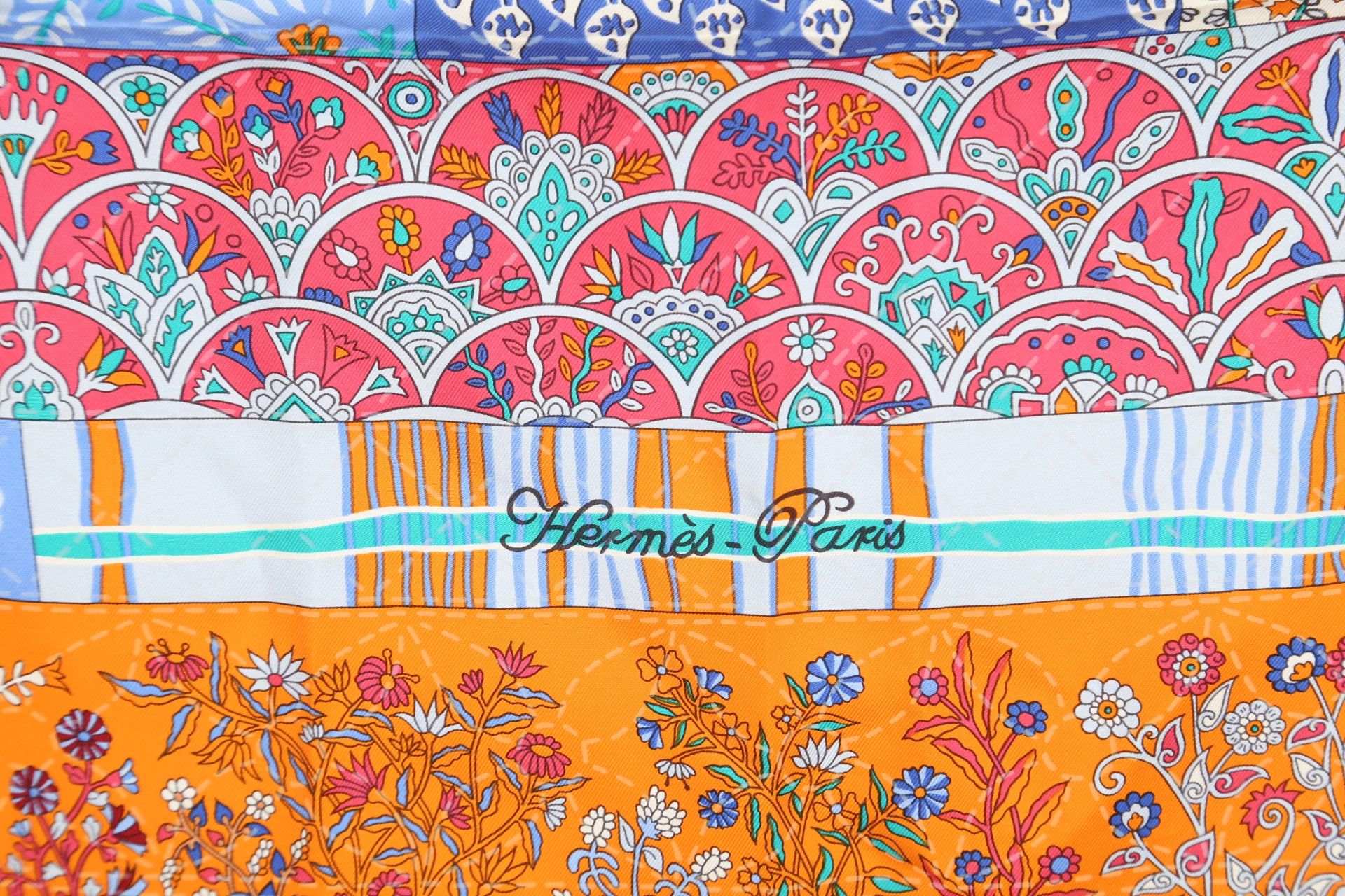 Hermes Hermes Printed Graphic Multi Scarf S Men Size ONE SIZE - 2 Thumbnail