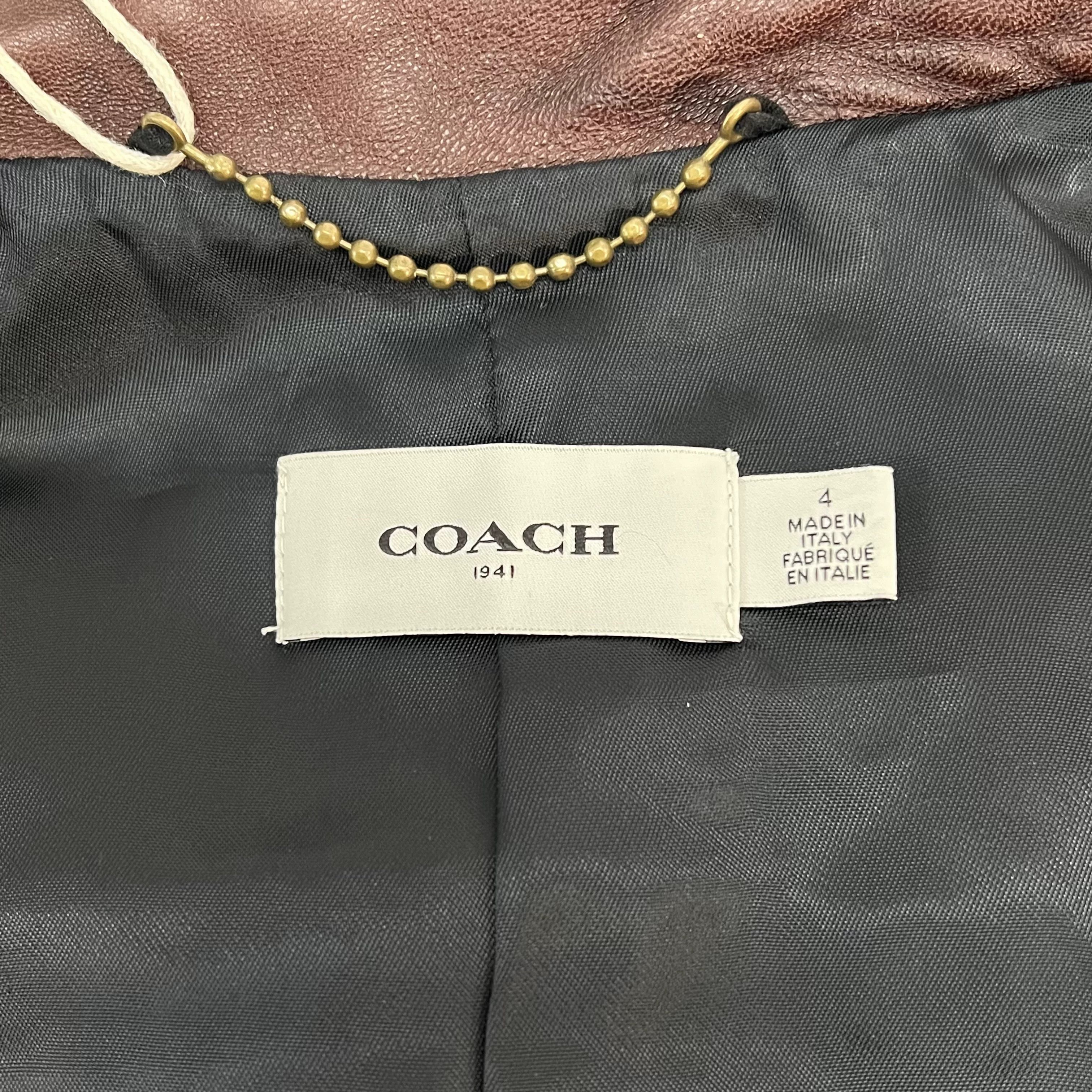 Coach Coach Leather Silver Leather Jacket S Women Size S / US 4 / IT 40 - 3 Thumbnail